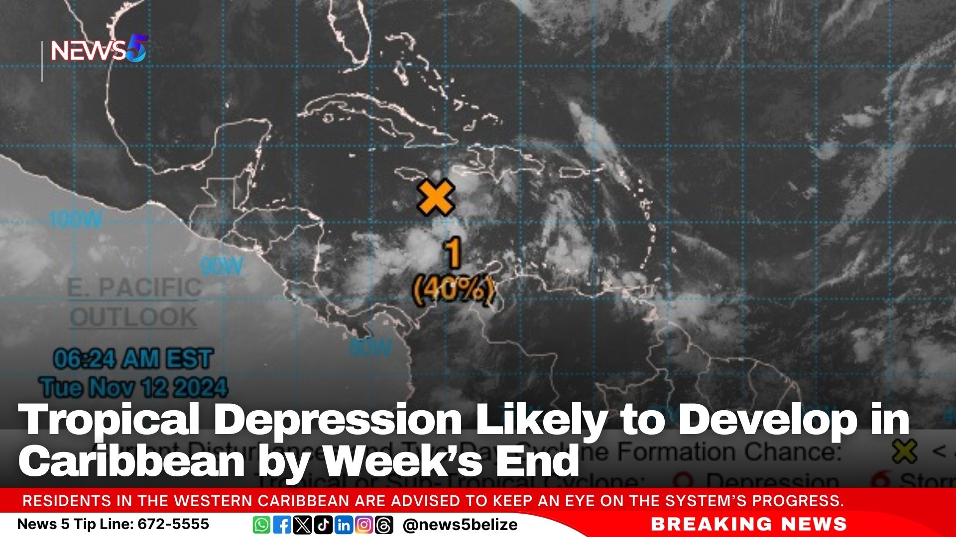 Tropical Depression Likely to Develop in Caribbean by Week’s End