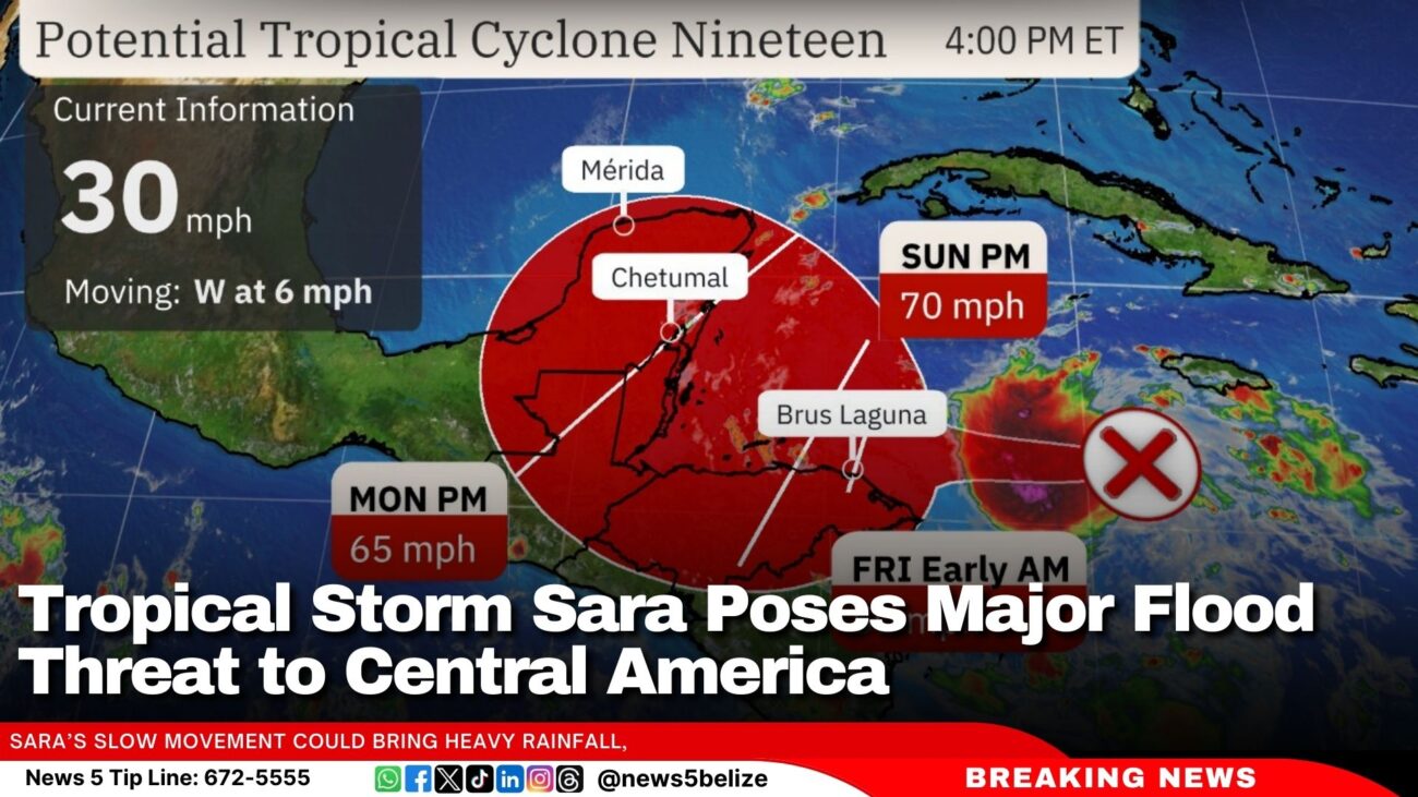 Tropical Storm Sara Poses Major Flood Threat to Central America