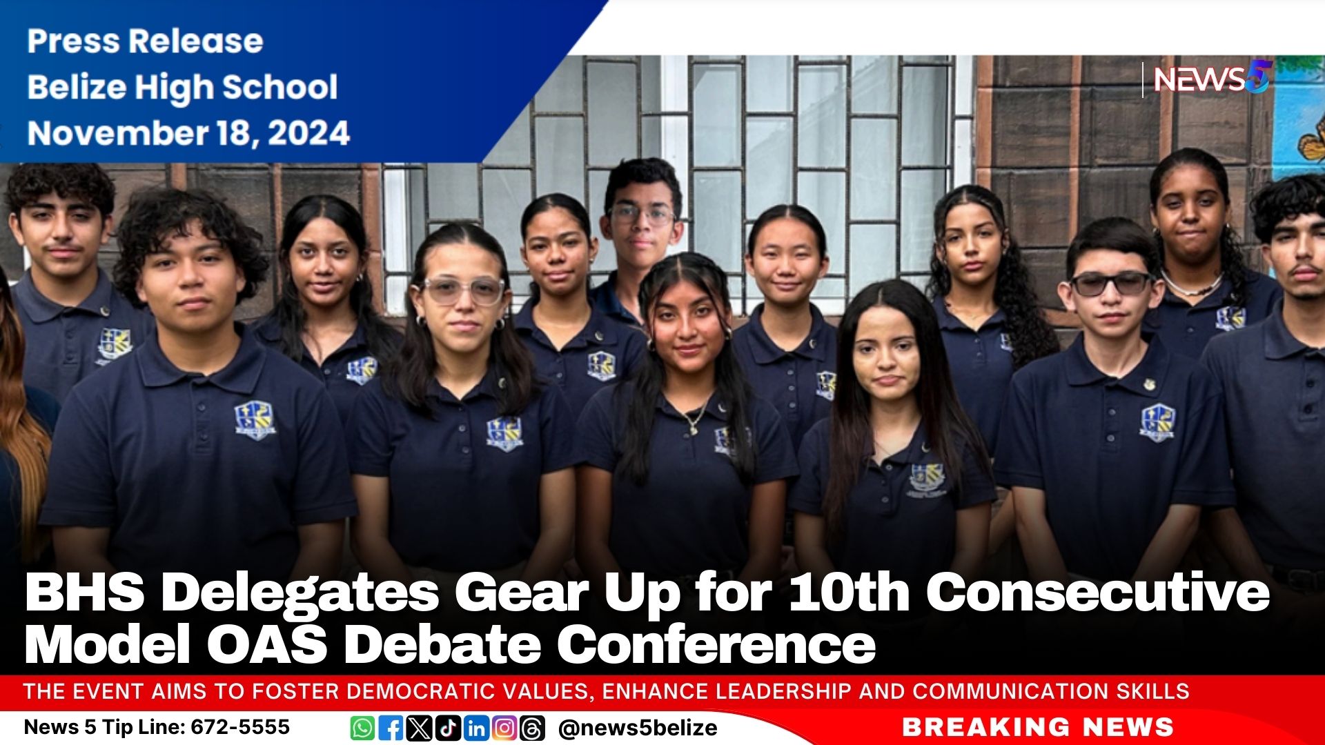 BHS Delegates Gear Up for 10th Consecutive Model OAS Debate Conference