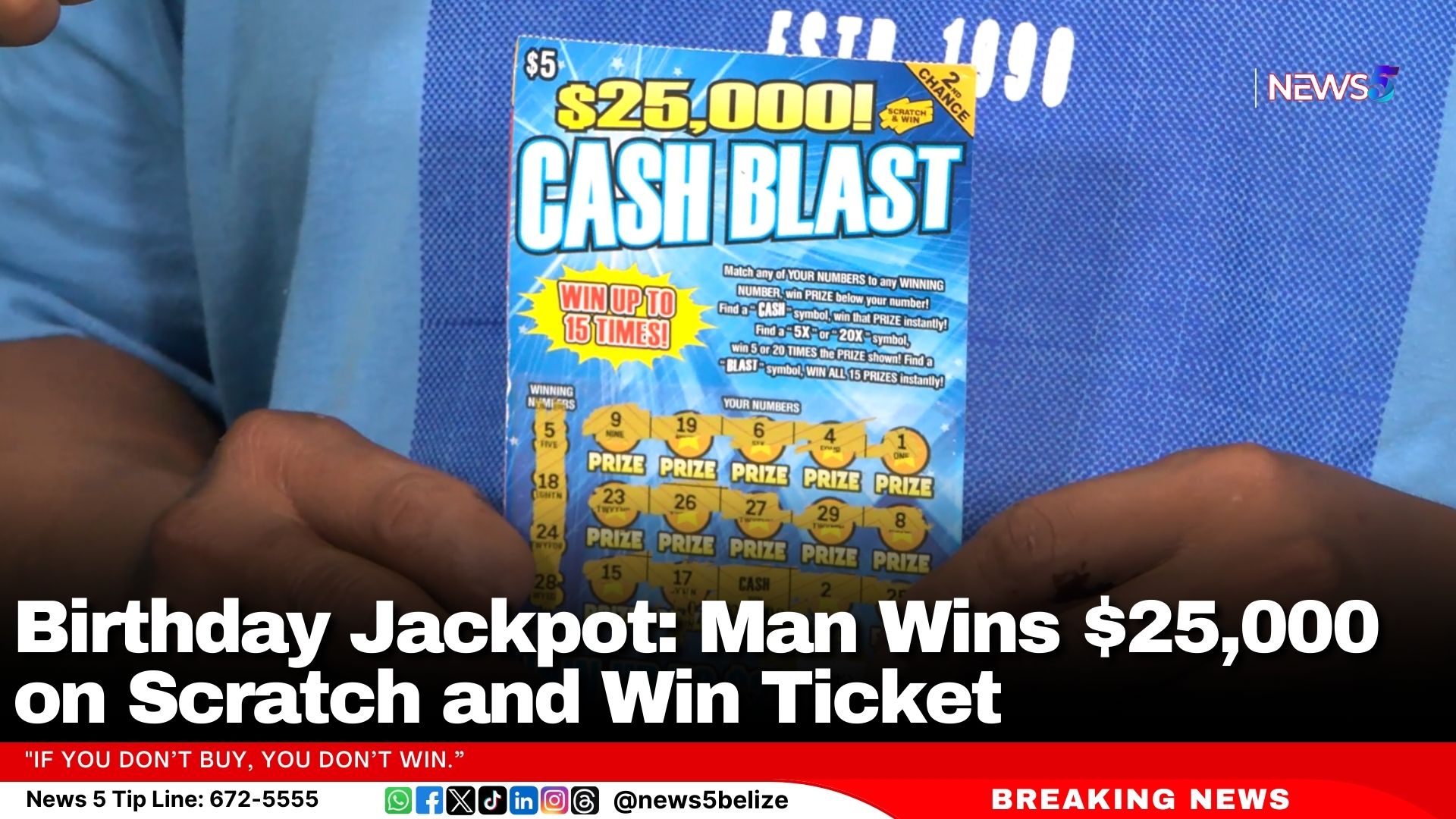 Birthday Jackpot: Man Wins $25,000 on Scratch and Win Ticket