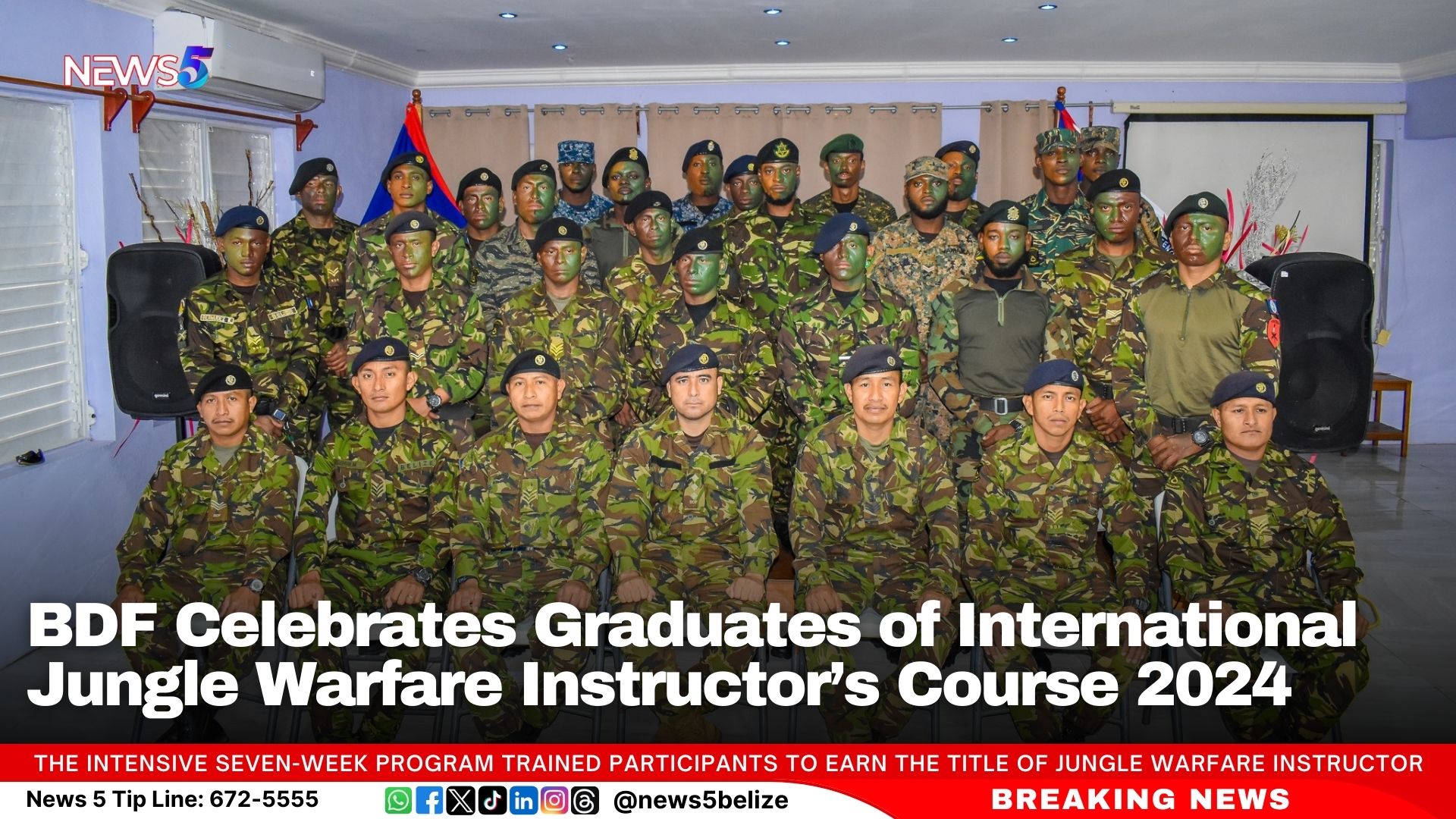 BDF Celebrates Graduates of International Jungle Warfare Instructor’s Course 2024