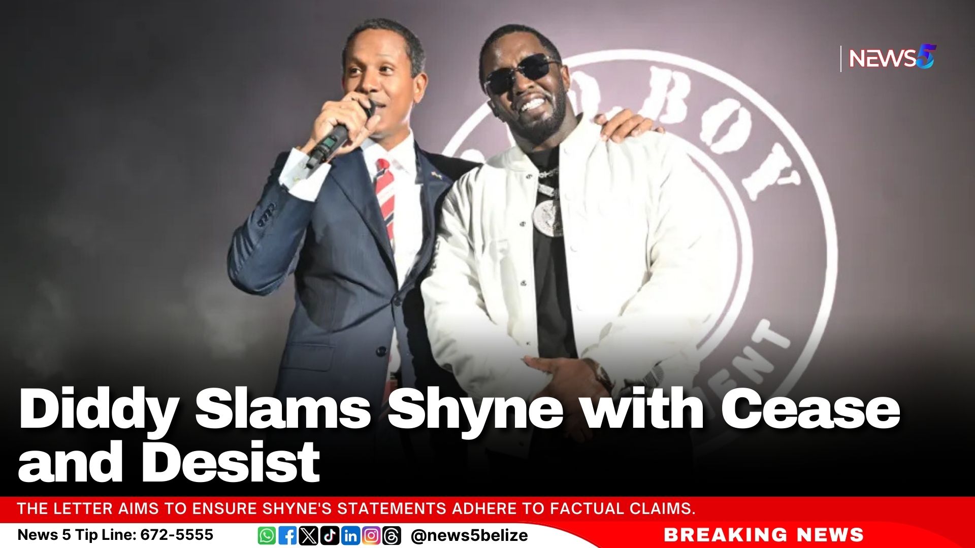 Diddy Slams Shyne with Cease and Desist 