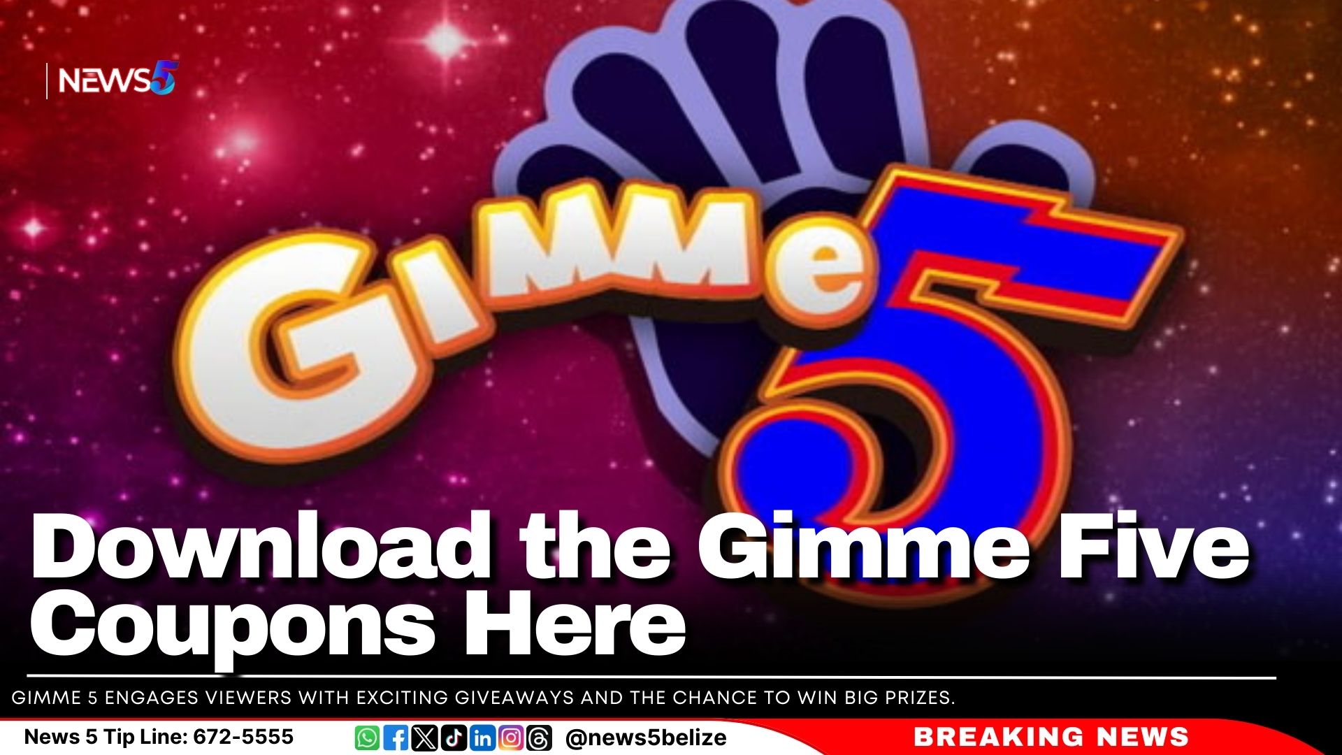 Download the Gimme Five Coupons Here