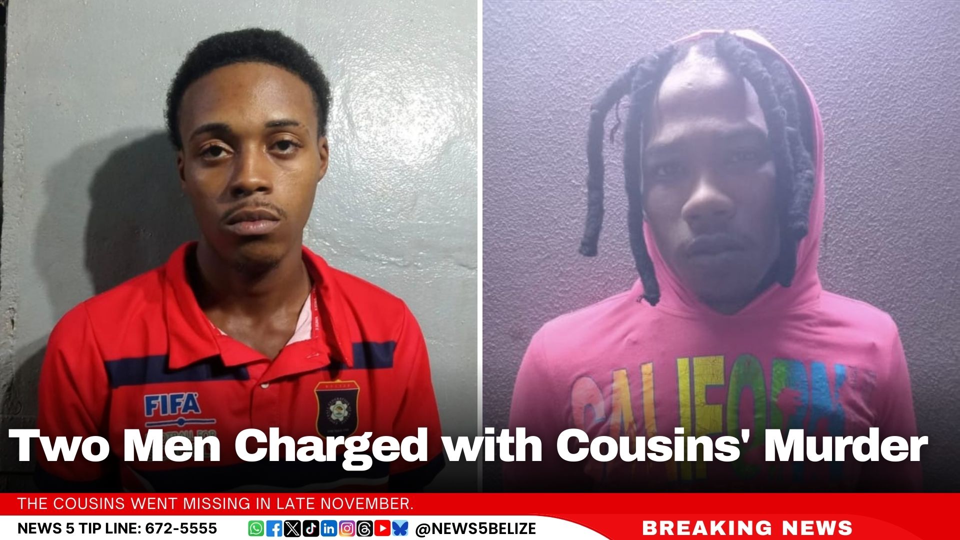 Two Men Charged with Cousins' Murder