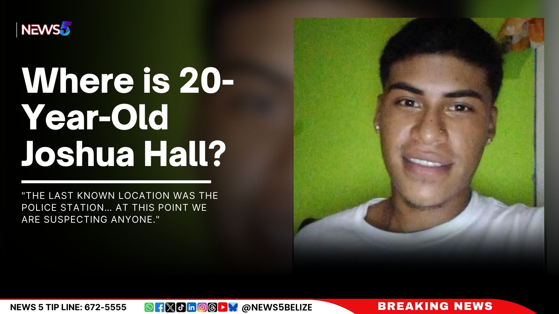 Where is 20-Year-Old Joshua Hall?