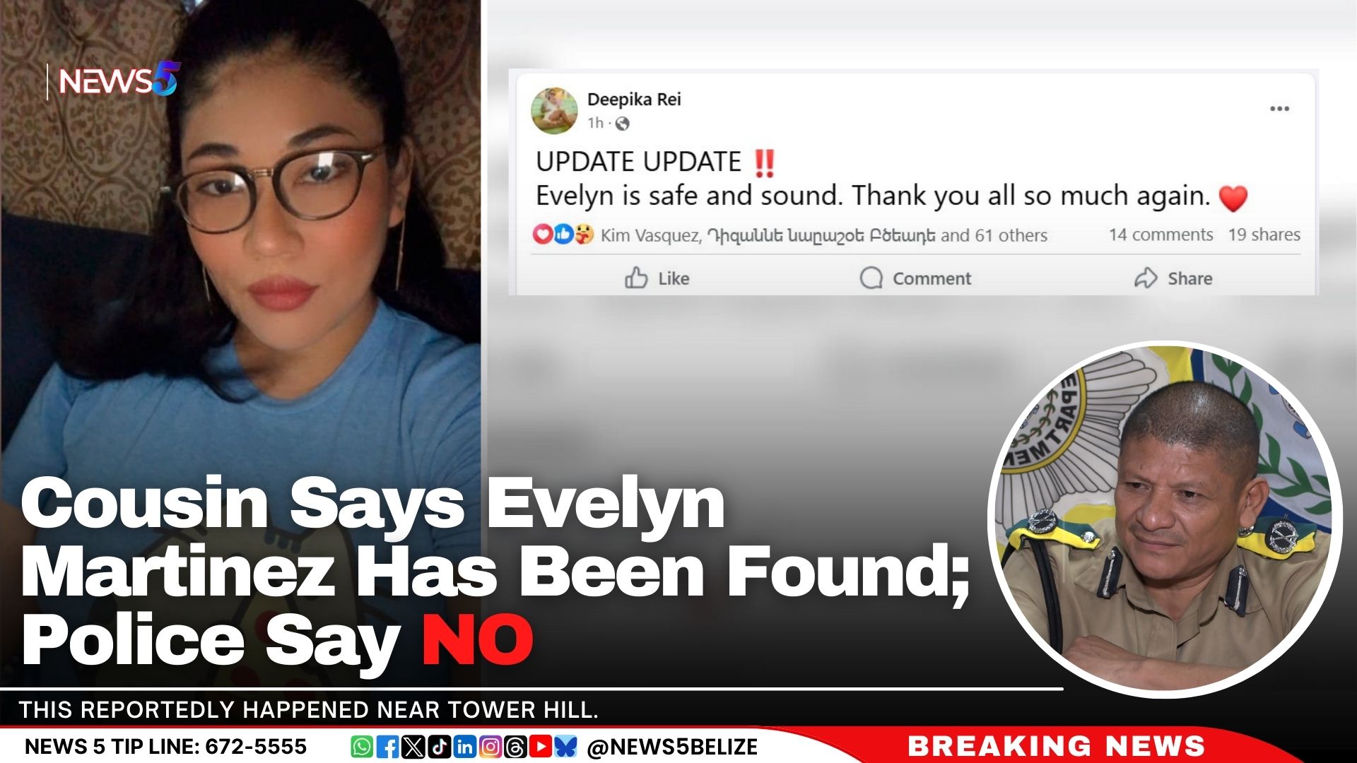 Cousin Says Evelyn Martinez Has Been Found; Police Say NO