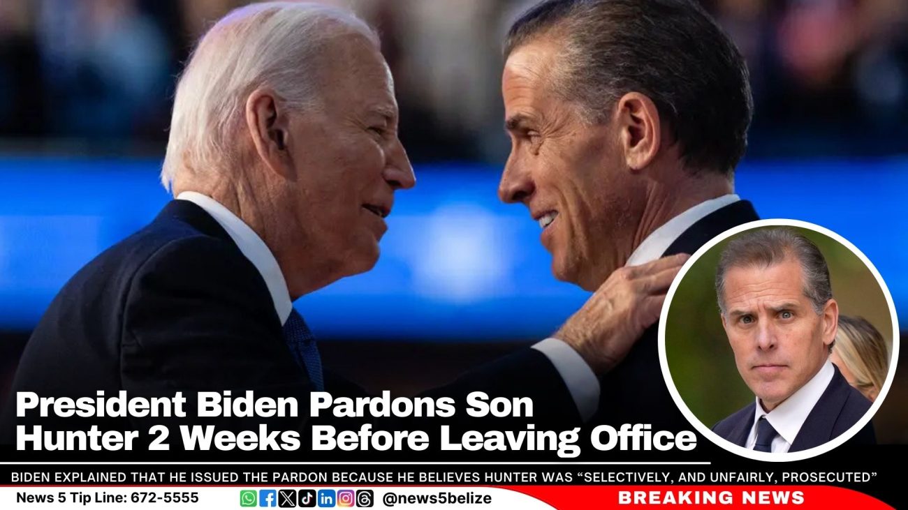 President Biden Pardons  Son Hunter 2 Weeks Before Leaving Office