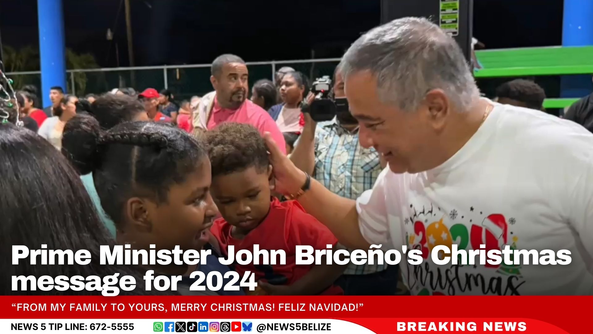 Prime Minister John Briceño's Christmas message for 2024