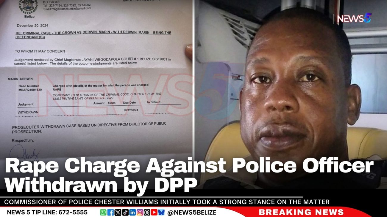 Rape Charge Against Police Officer Withdrawn by DPP