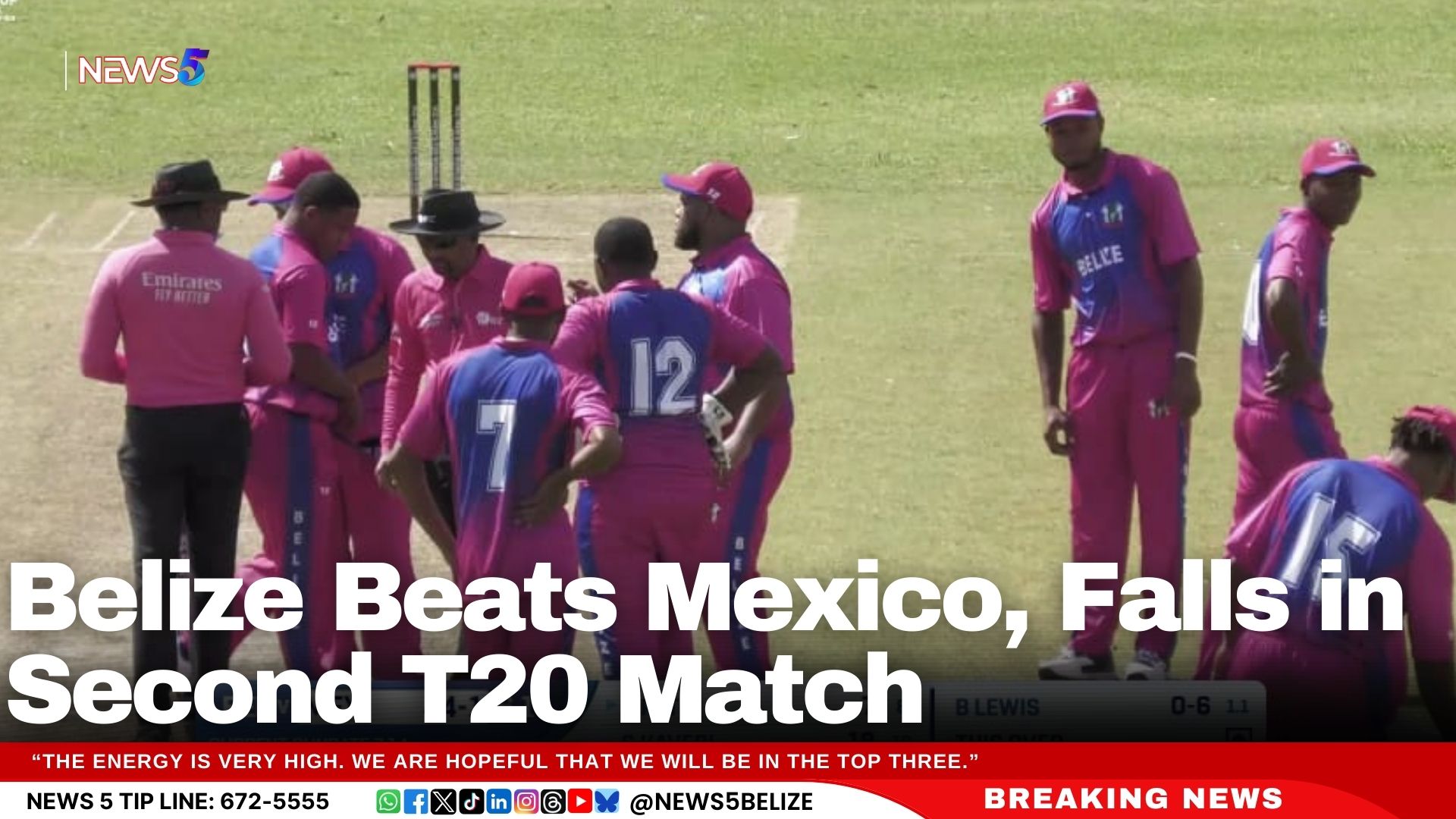 Belize Beats Mexico, Falls in Second T20 Match