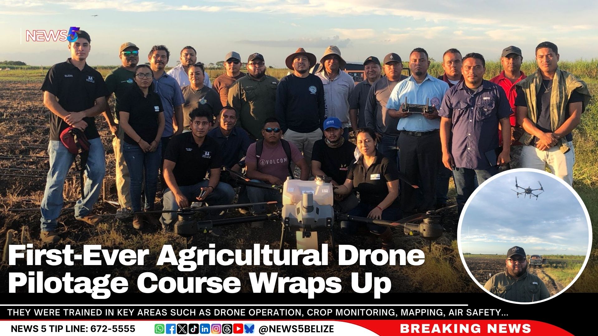 First-Ever Agricultural Drone Pilotage Course Wraps Up in Northern Belize