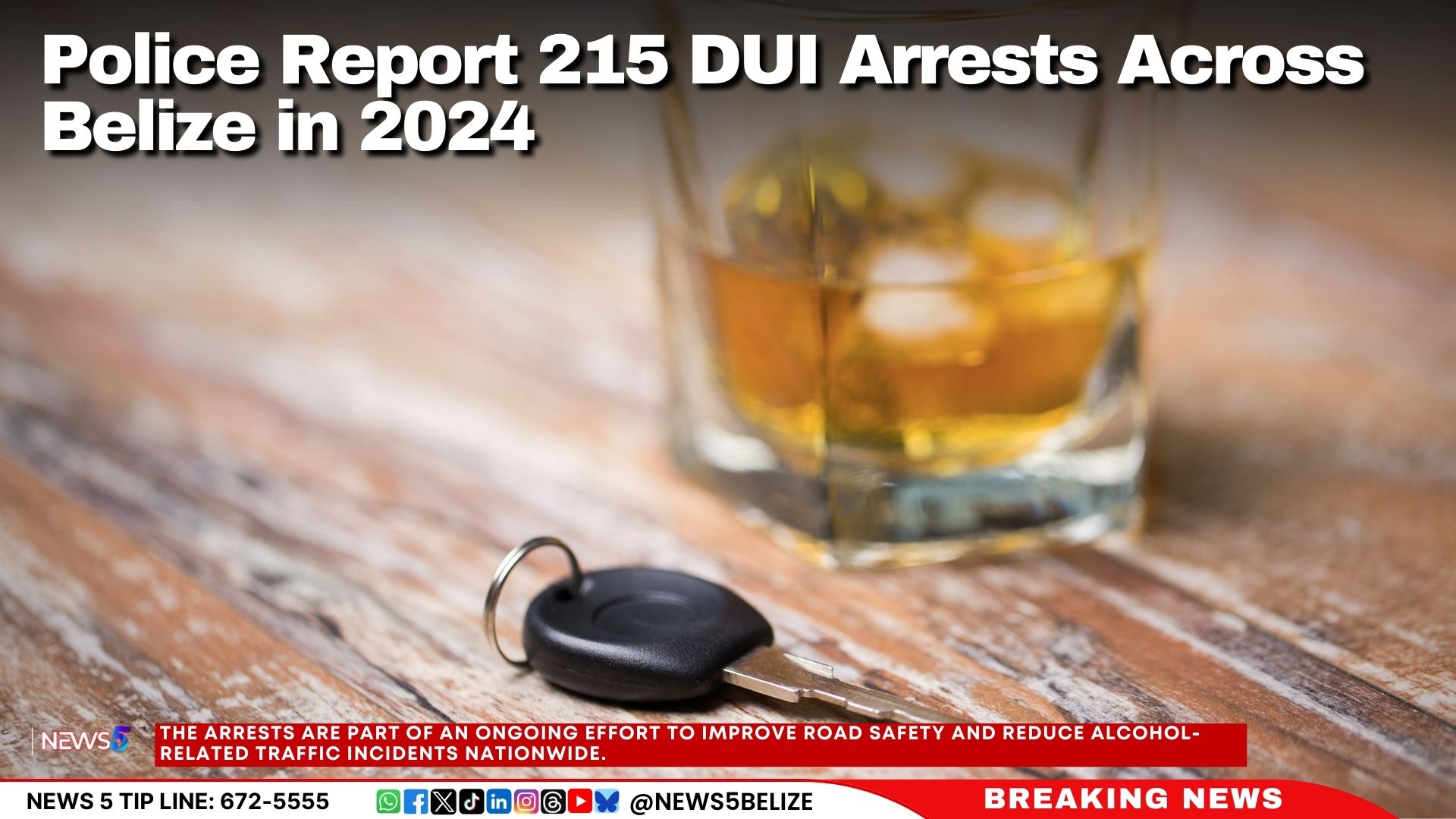 Police Report 215 DUI Arrests Across Belize in 2024