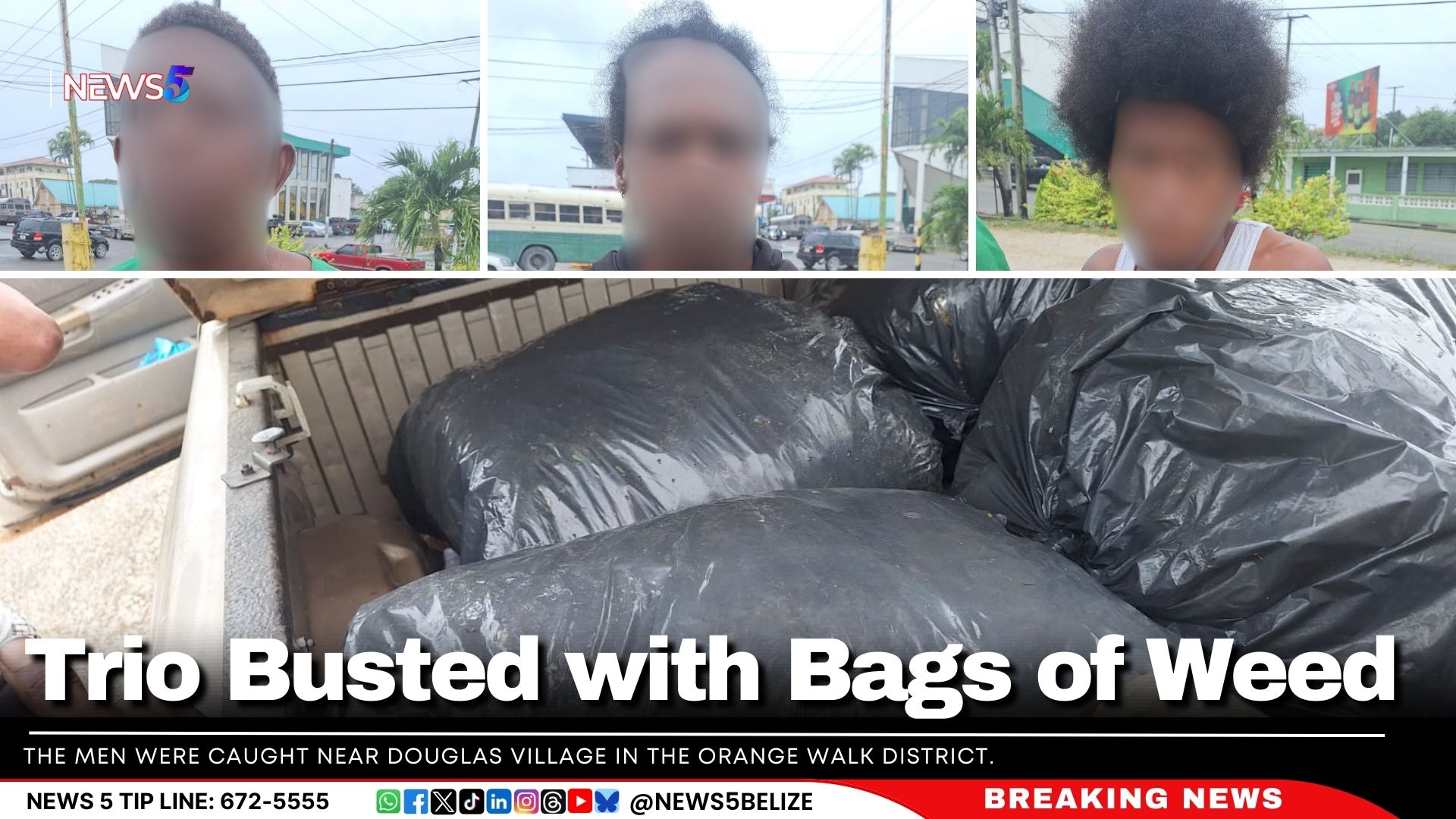 Trio Busted with Bags of Weed