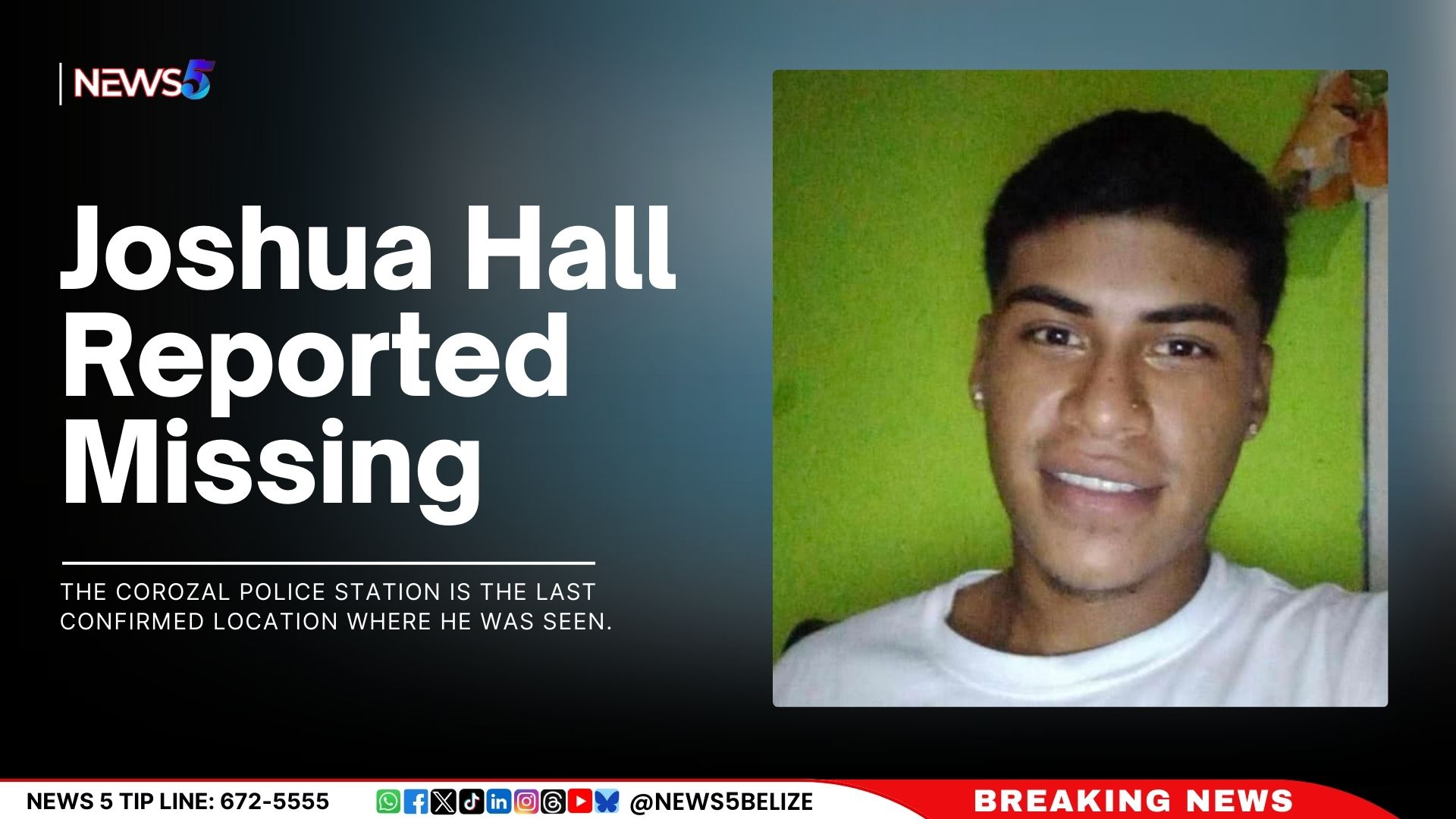 Joshua Hall Reported Missing