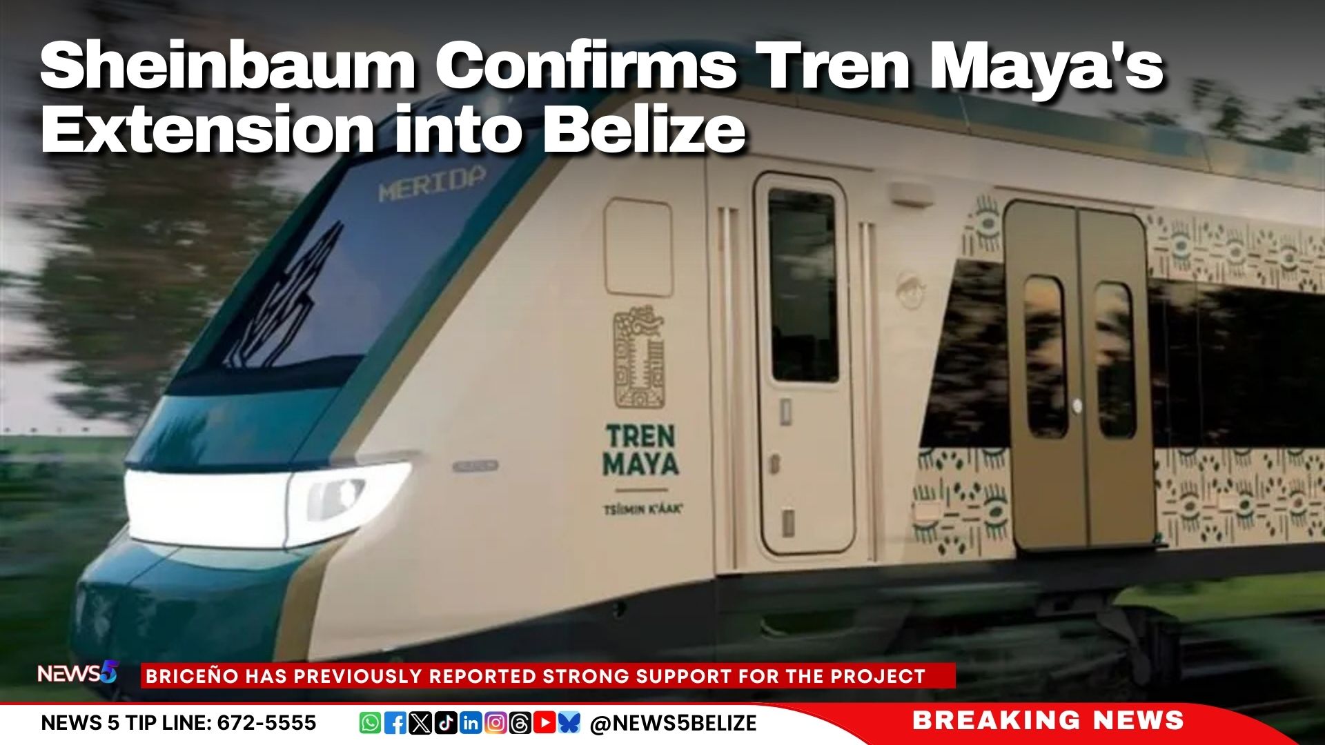 Sheinbaum Confirms Tren Maya's Extension into Belize