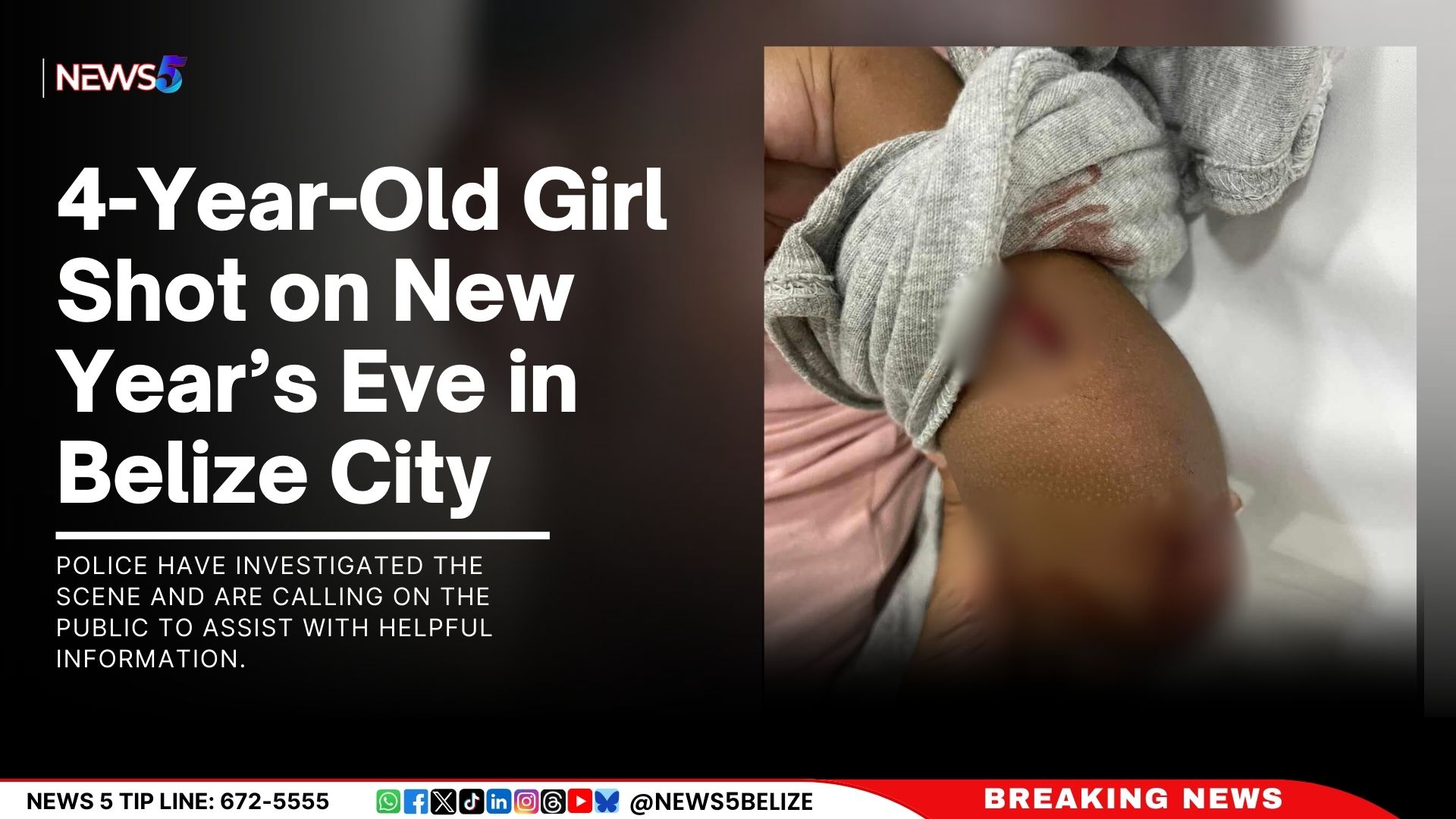 4-Year-Old Girl Shot on New Year’s Eve in Belize City