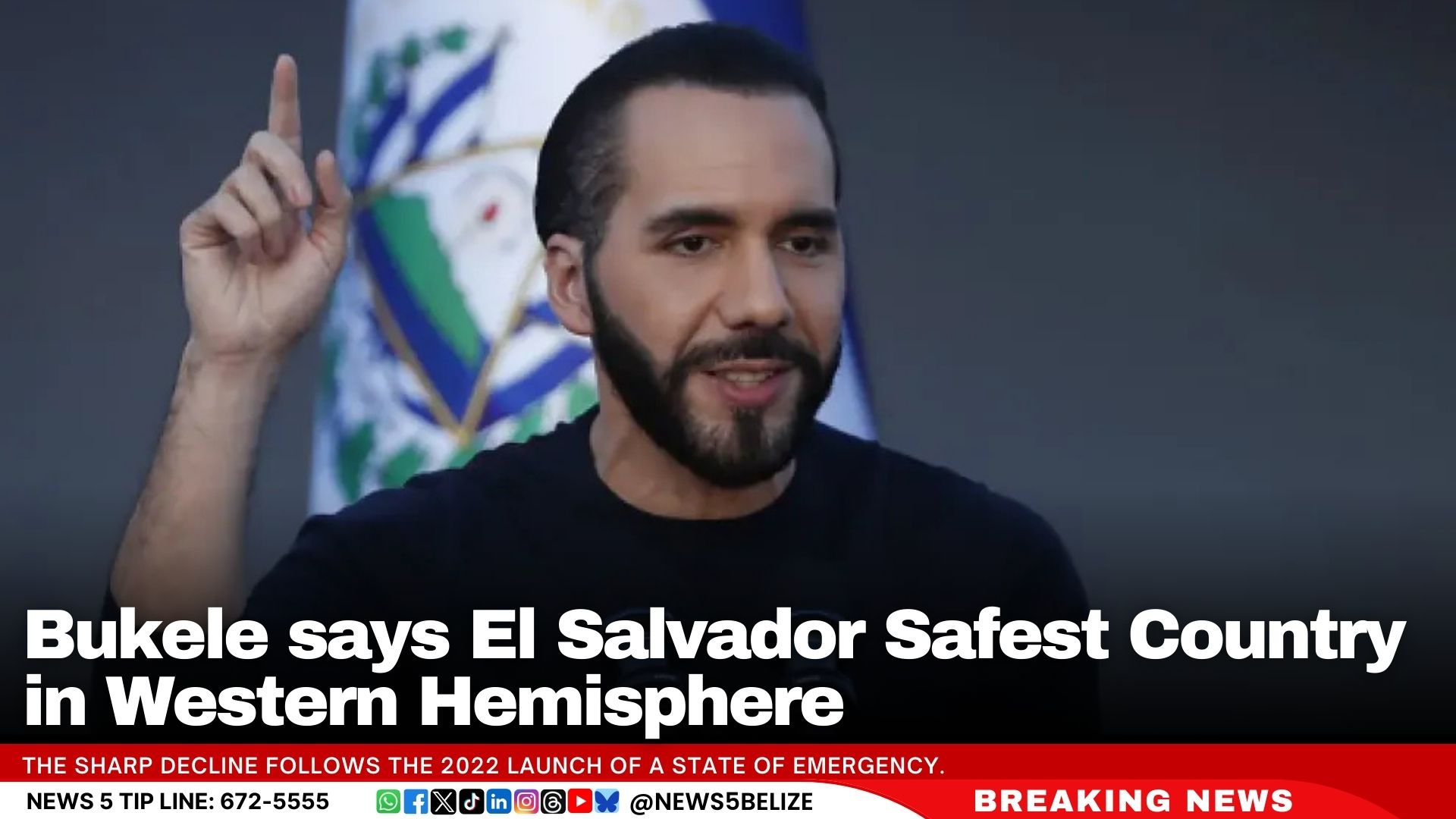 Bukele says El Salvador Safest Country in Western Hemisphere