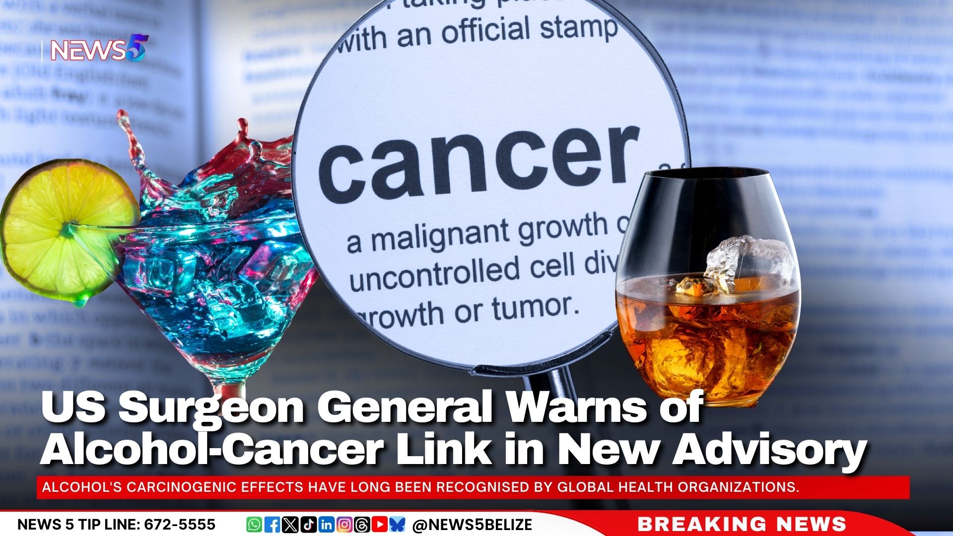 US Surgeon General Warns of Alcohol-Cancer Link in New Advisory