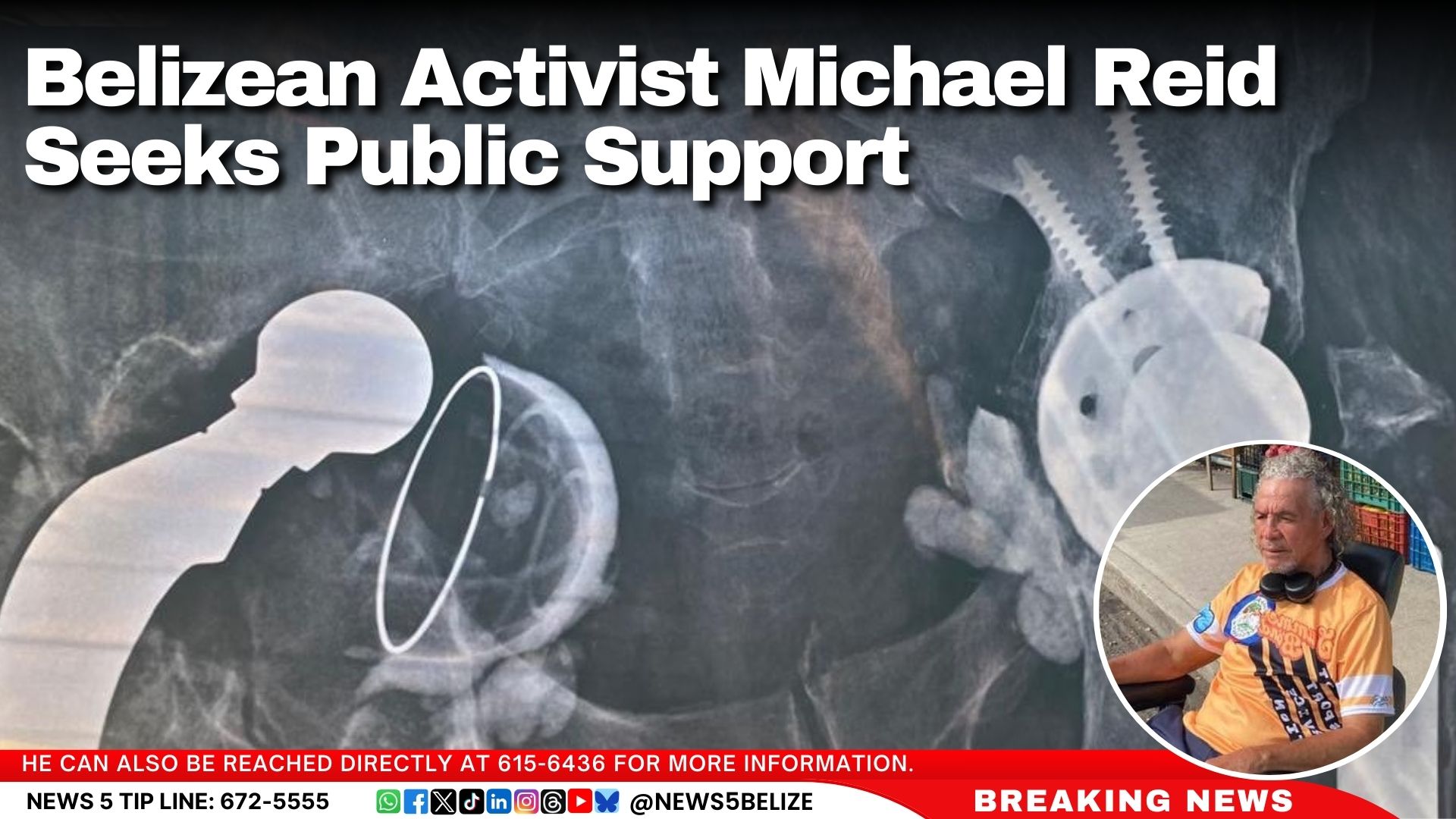 Belizean Activist Michael Reid Seeks Public Support