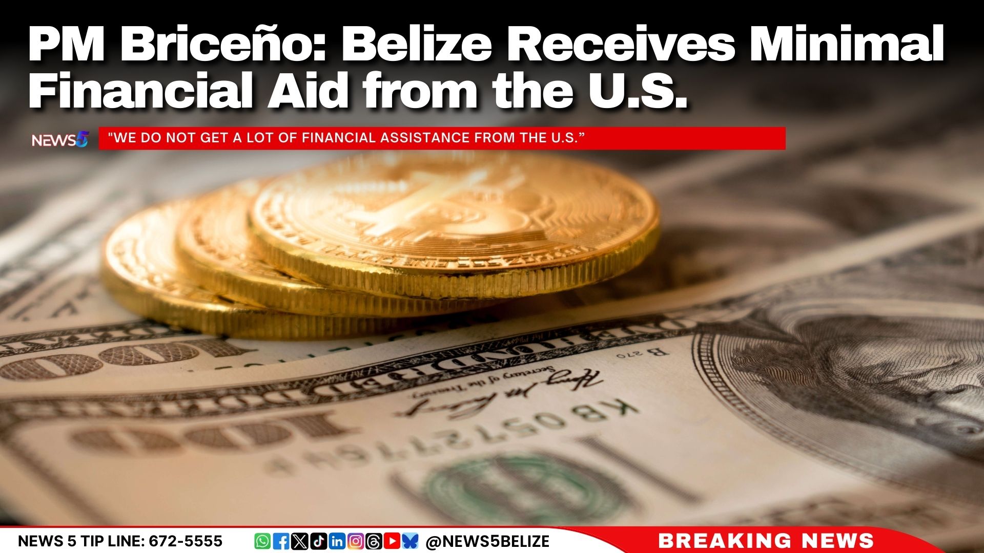 PM Briceño: Belize Receives Minimal Financial Aid from the U.S.