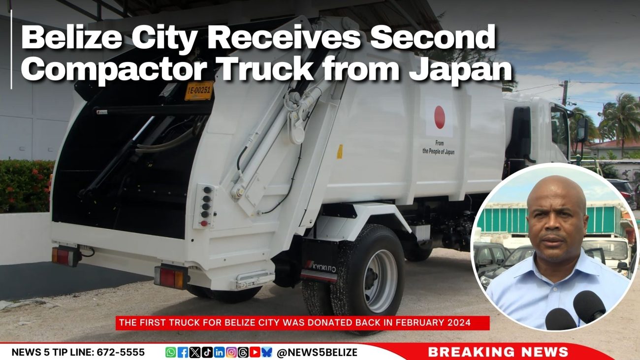 Belize City Receives Second Compactor Truck from Japan