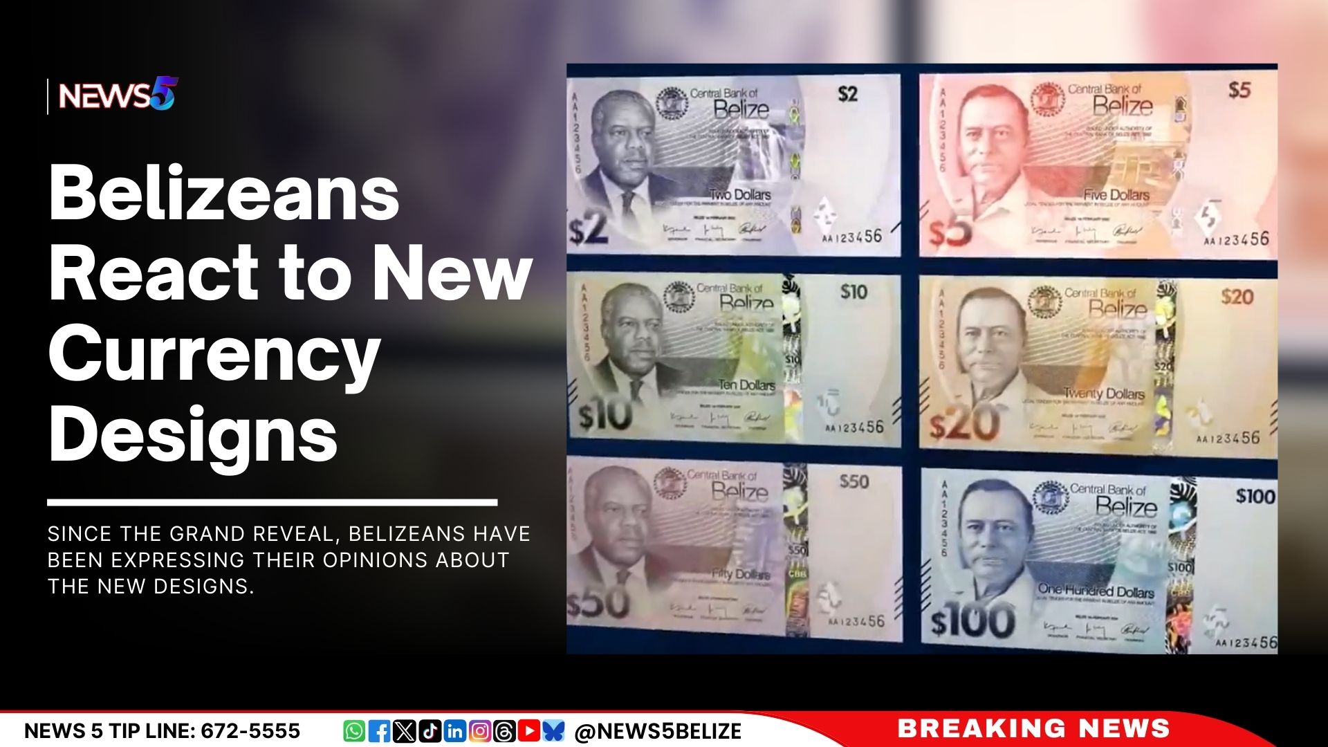 Belizeans React to New Currency Designs