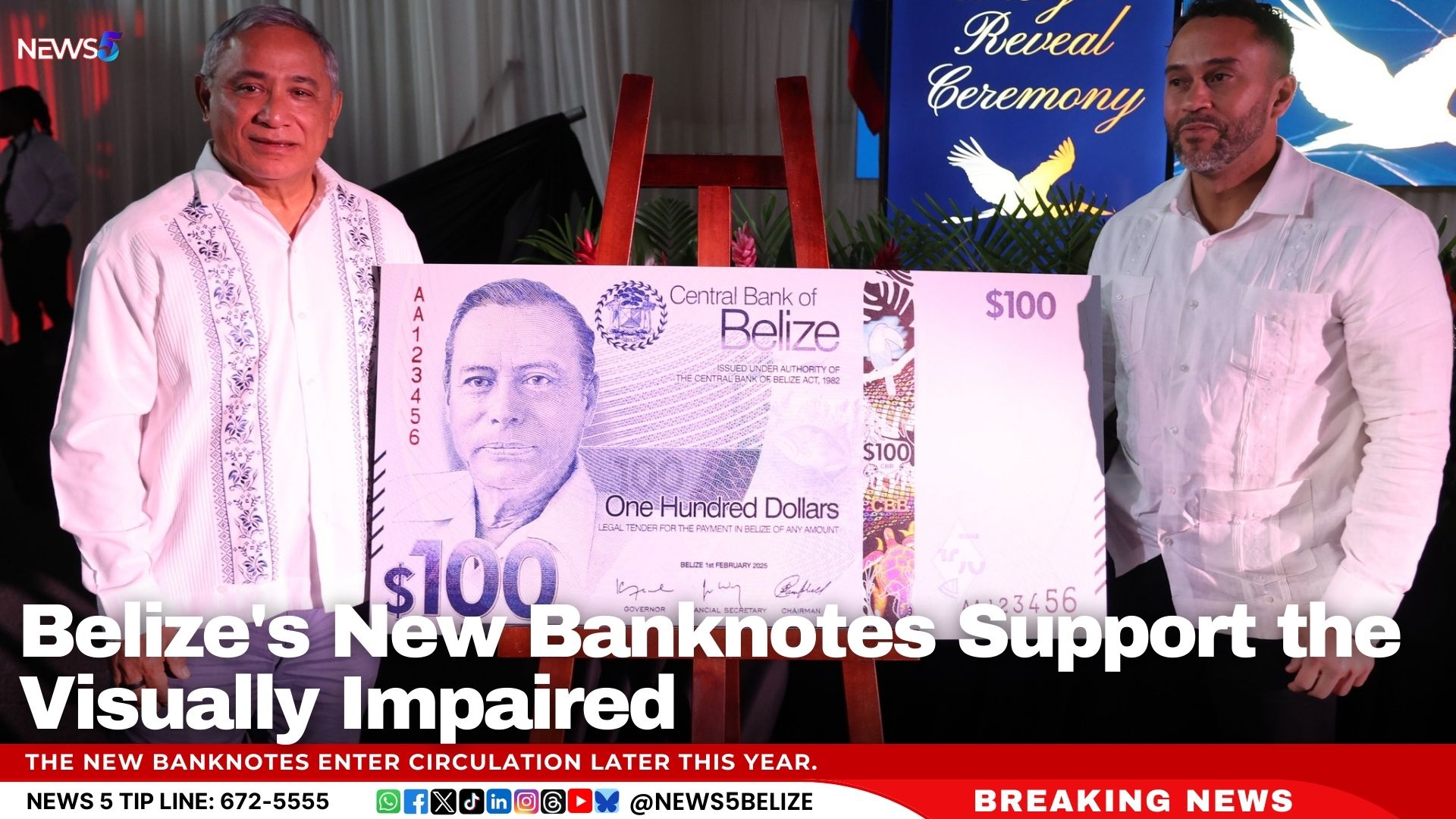 Belize's New Banknotes Support the Visually Impaired