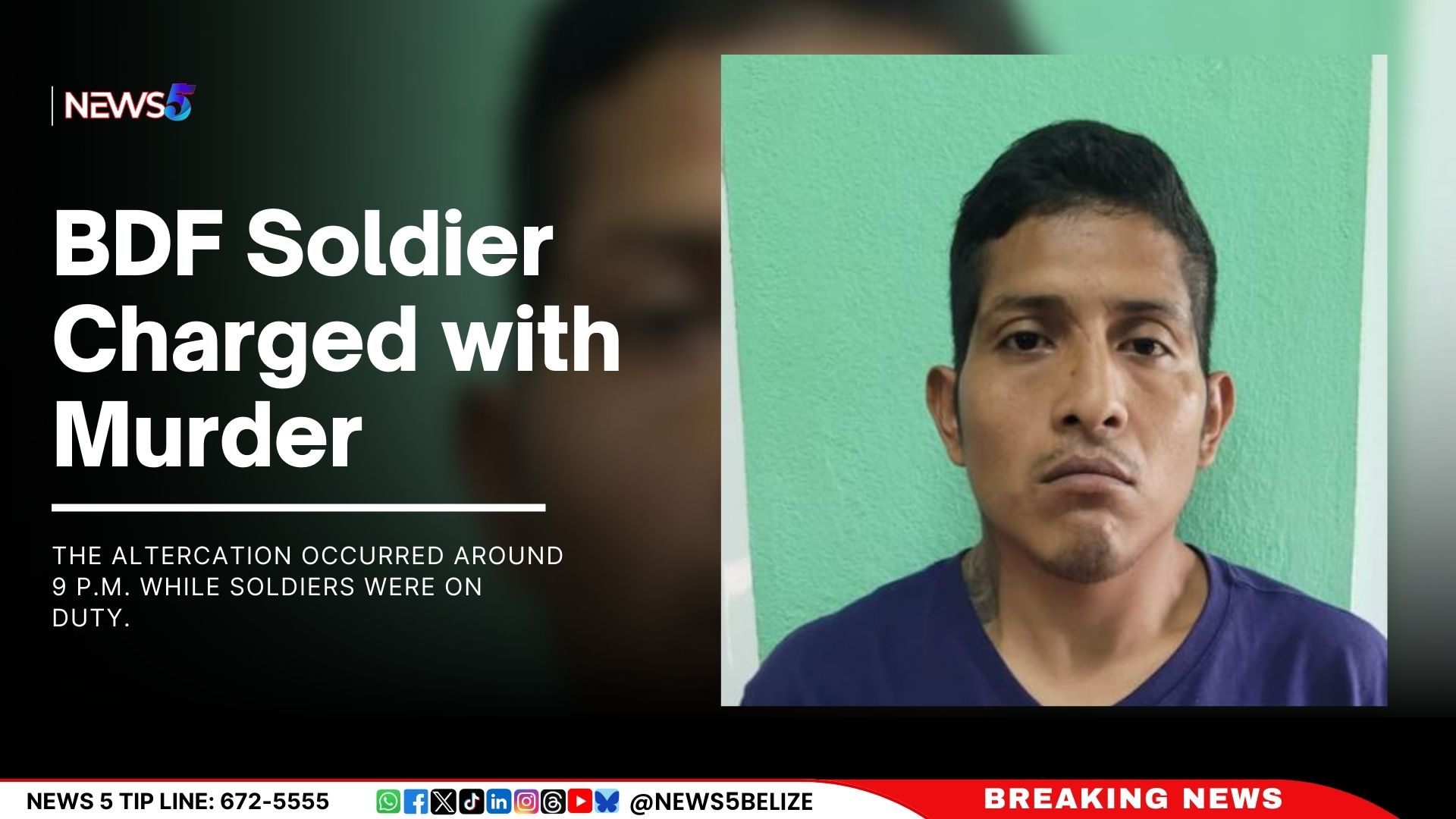 BDF Soldier Charged with Murder