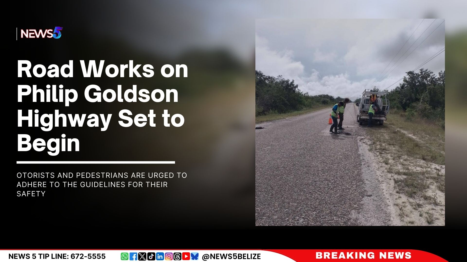 Road Works on Philip Goldson Highway Set to Begin February 3