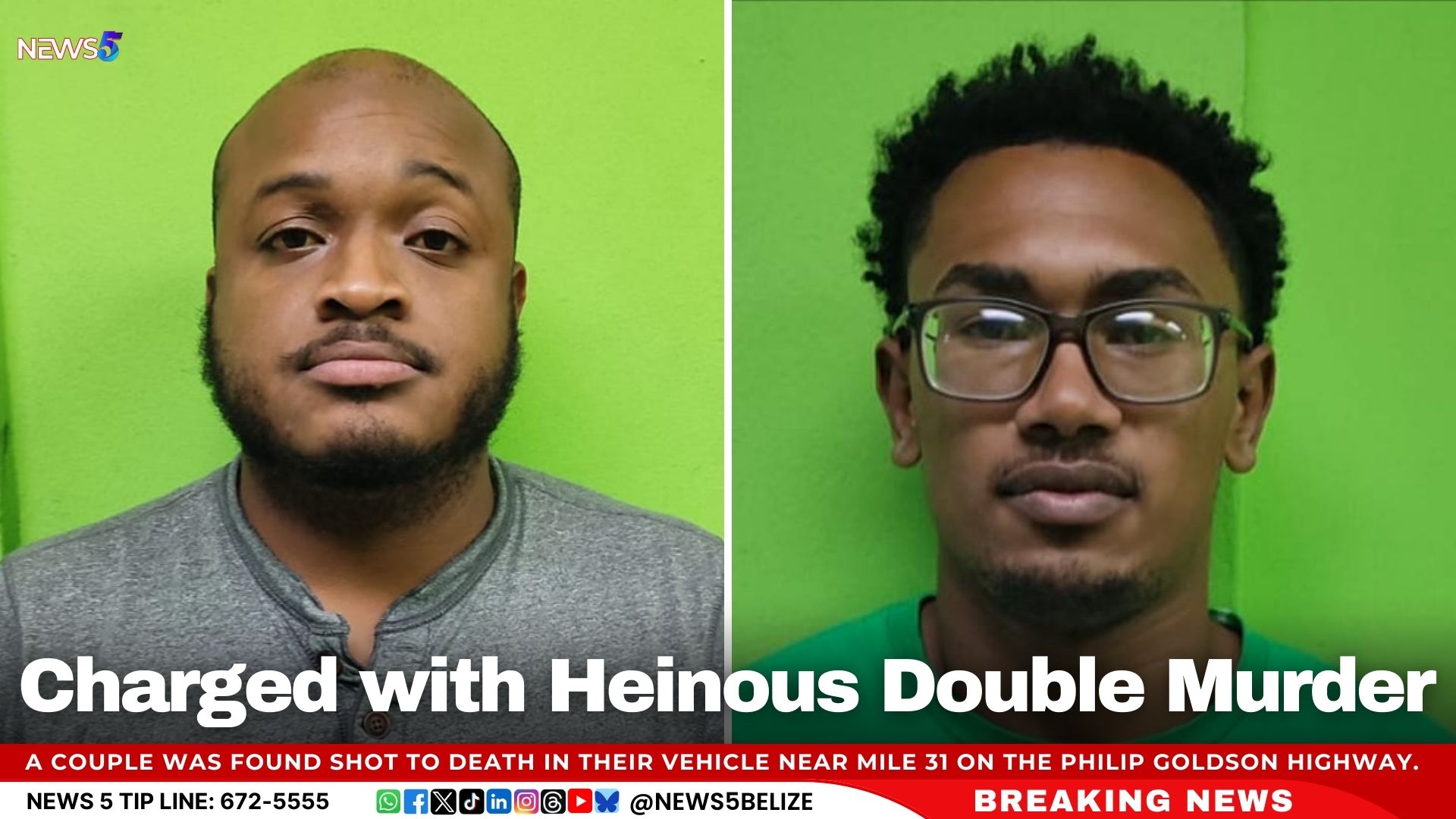 Charged with Heinous Double Murder