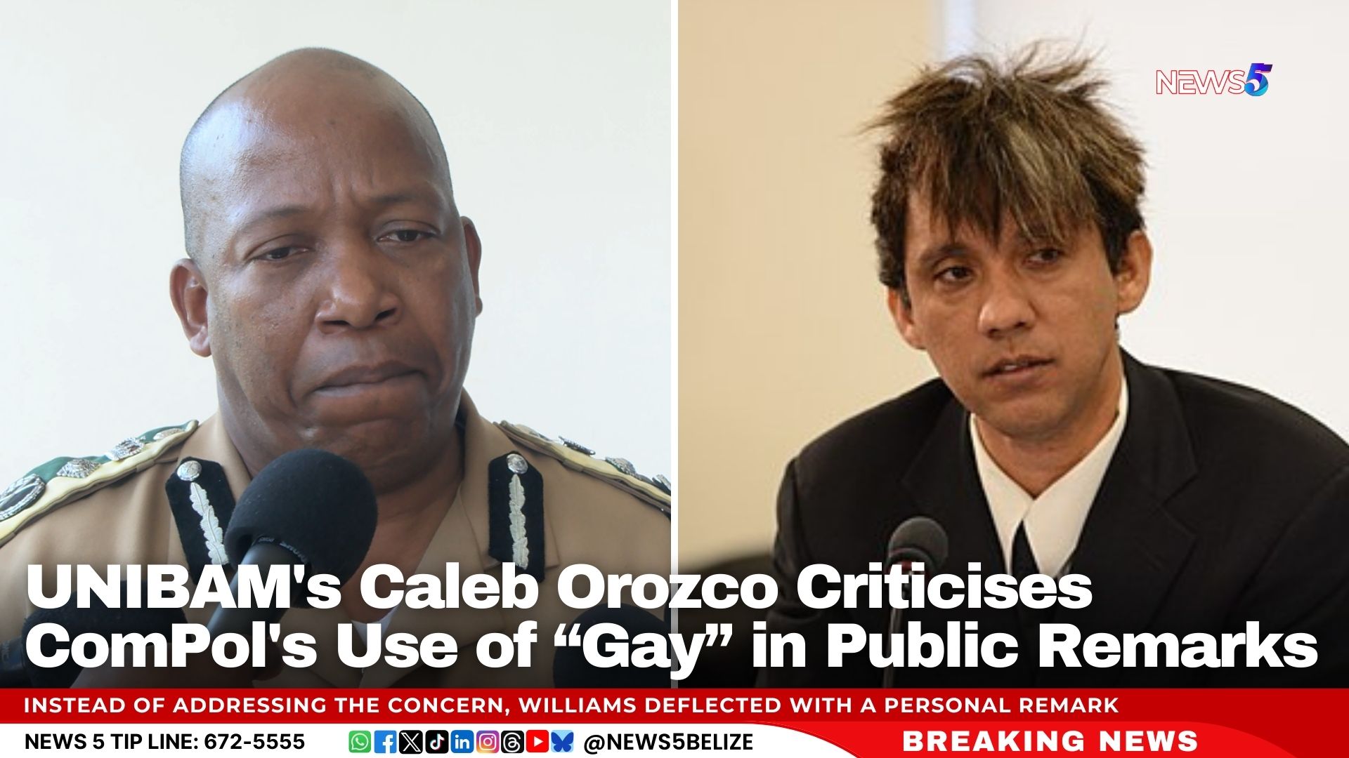 UNIBAM's Caleb Orozco Criticises ComPol's Use of “Gay” in Public Remarks