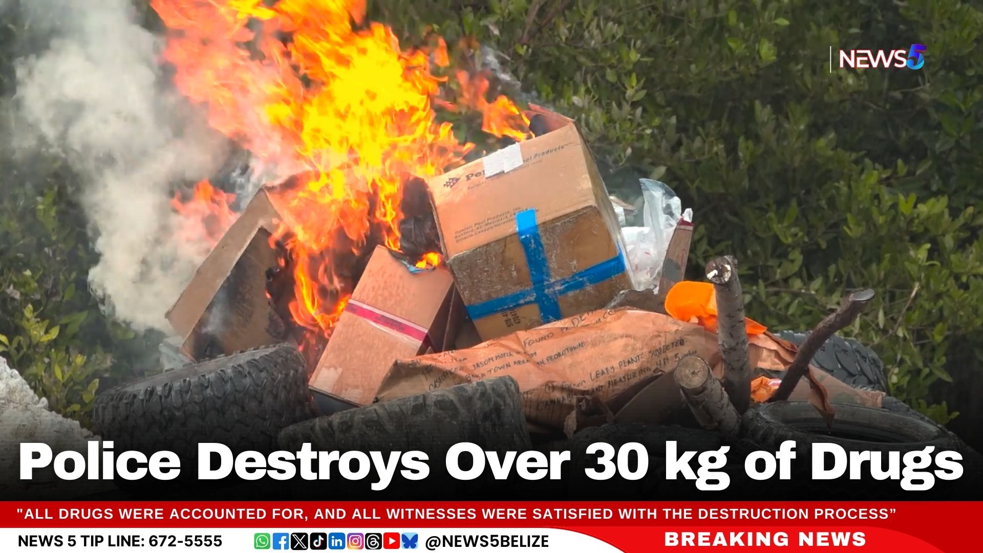 Police Destroys Over 30 kg of Drugs