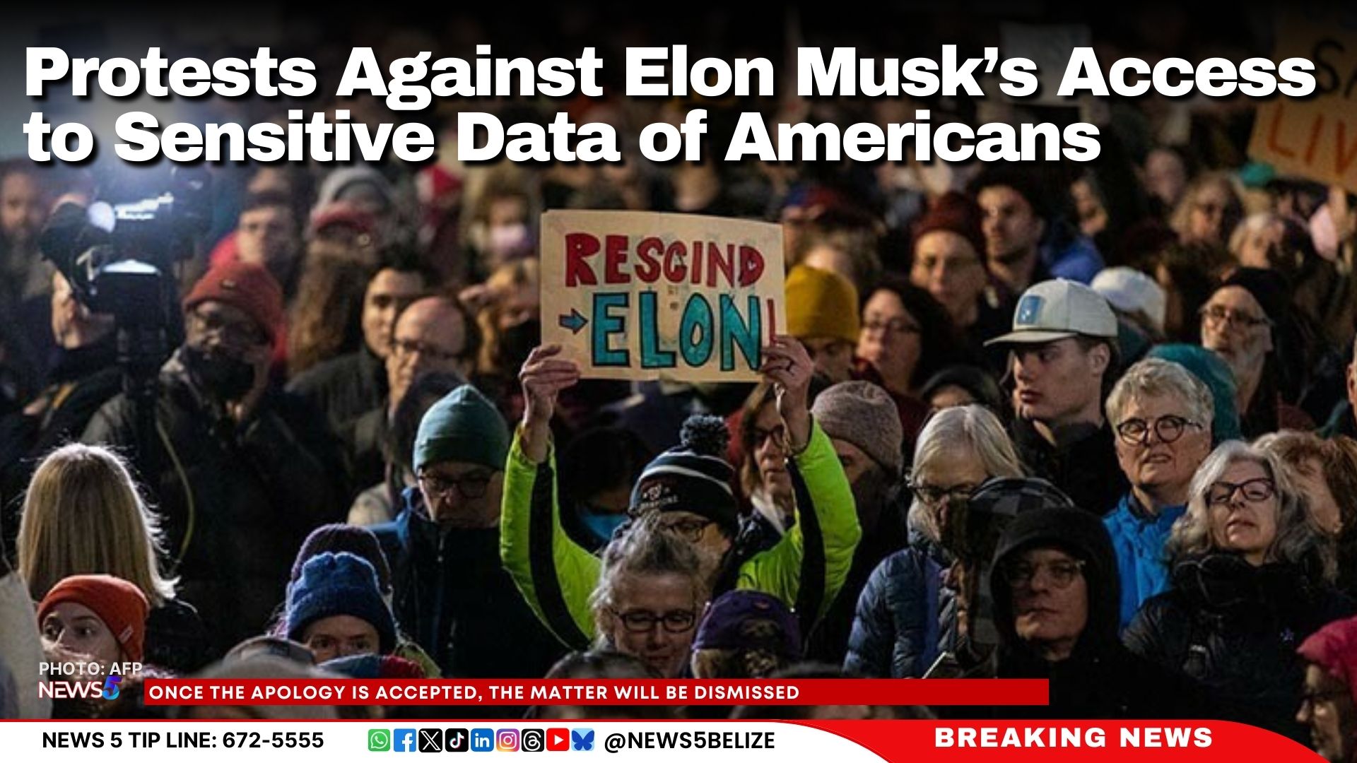 Protests Against Elon Musk’s Access to Sensitive Data of Americans