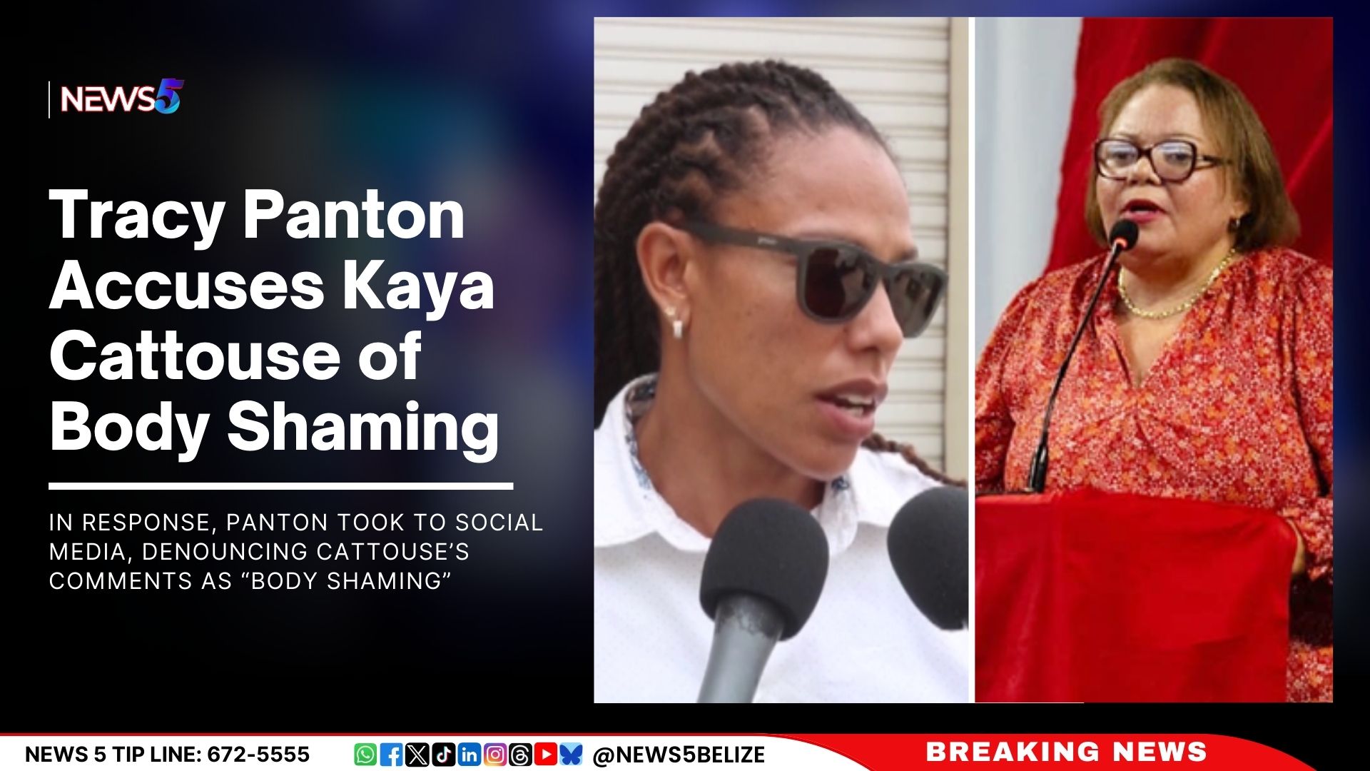 Tracy Panton Accuses Kaya Cattouse of Body Shaming