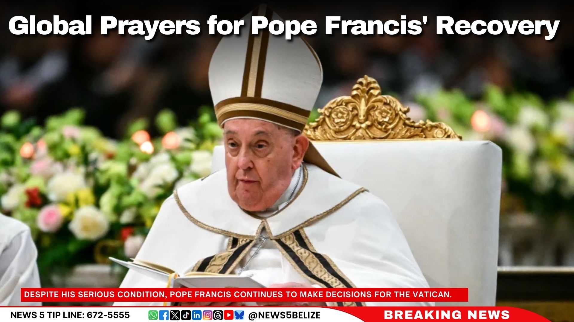 Global Prayers for Pope Francis' Recovery