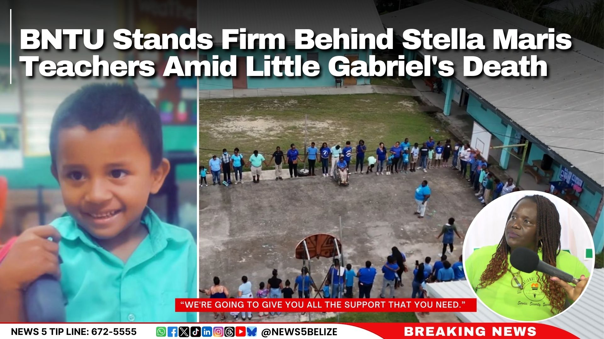 BNTU Stands Firm Behind Stella Maris Teachers Amid Little Gabriel's Death