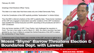 Moses “Shyne” Barrow Threatens Election & Boundaries Dept. with Lawsuit