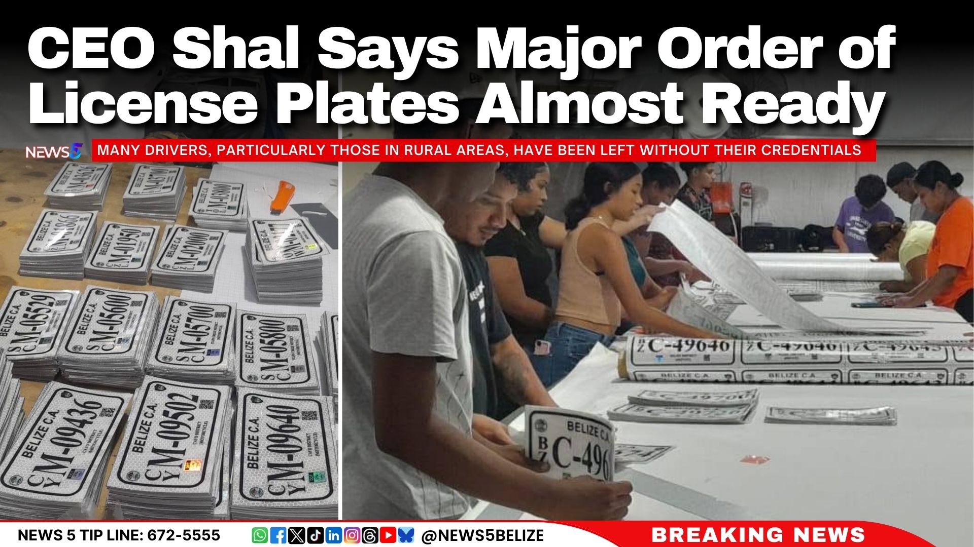 CEO Shal Says Major Order of License Plates Almost Ready