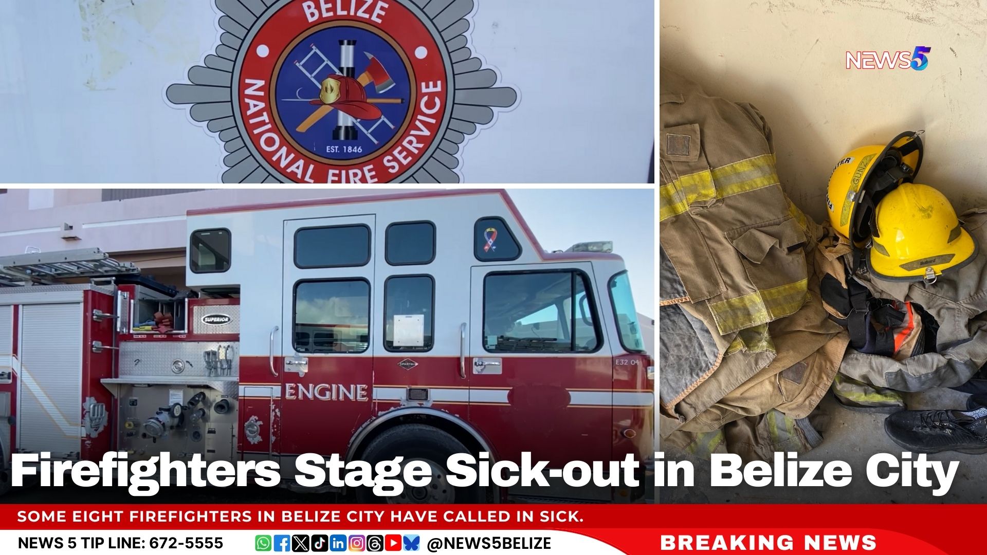 Firefighters Stage Sick-out in Belize City