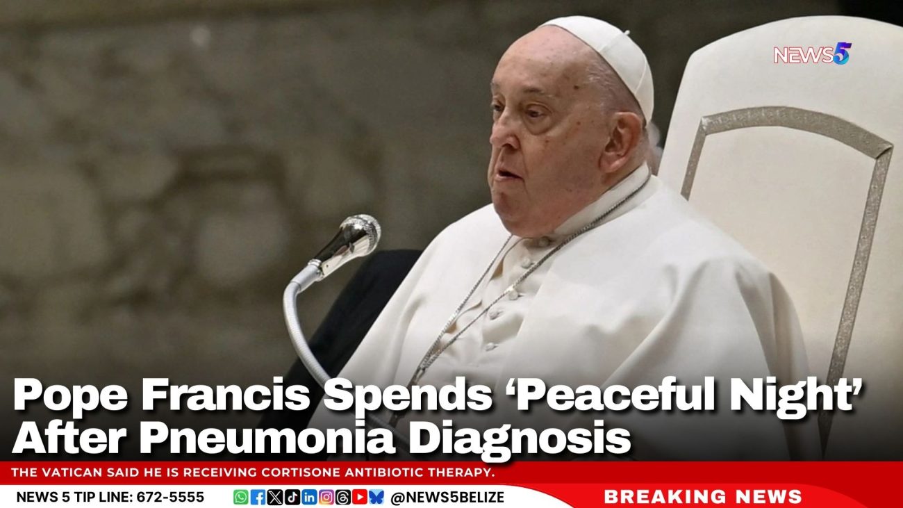 Pope Francis Spends ‘Peaceful Night’ After Pneumonia Diagnosis