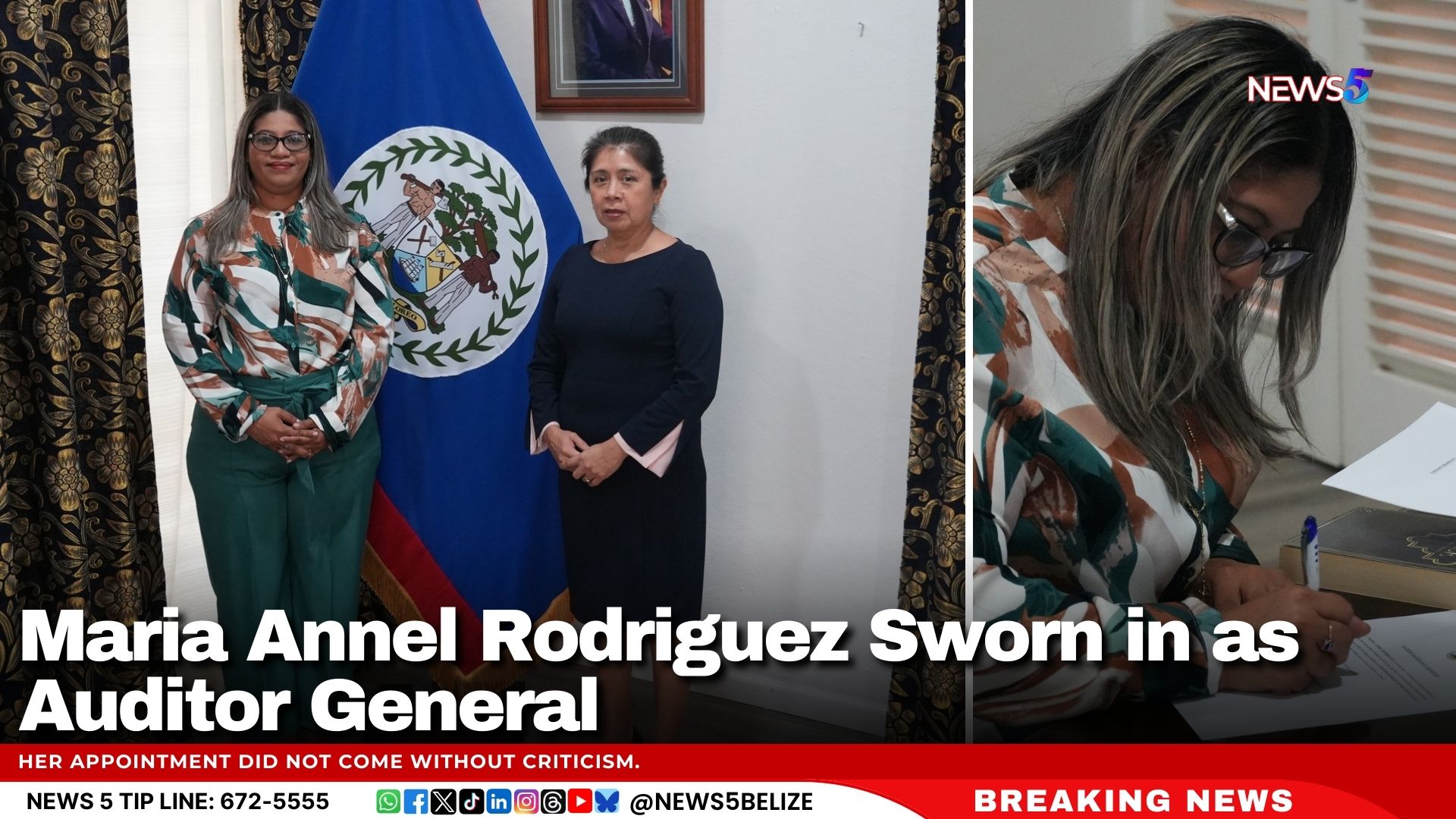 Maria Annel Rodriguez Sworn in as Auditor General