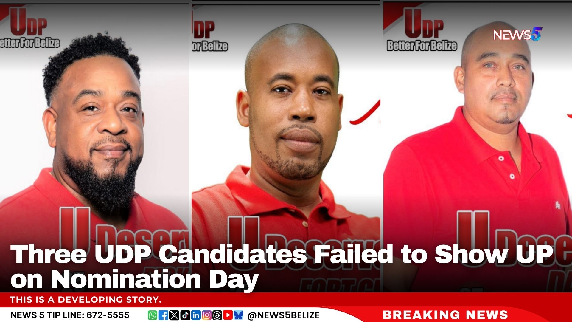 Three UDP Candidates Failed to Show UP on Nomination Day