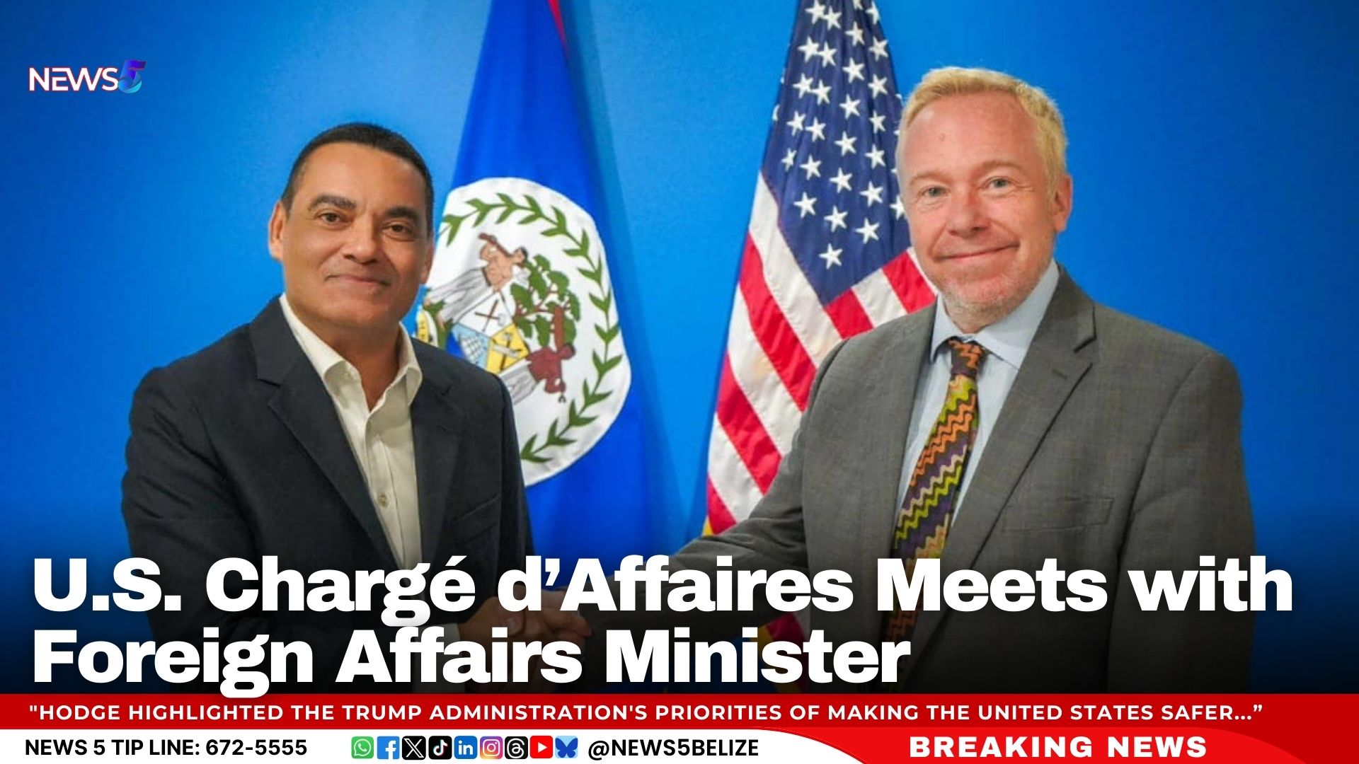 U.S. Chargé d’Affaires Meets with Foreign Affairs Minister