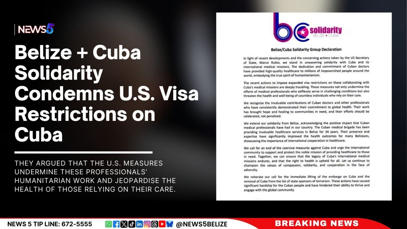 Belize + Cuba Solidarity Condemns U.S. Visa Restrictions on Cuba