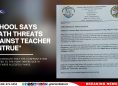 School Says Death Threats Against Teacher 