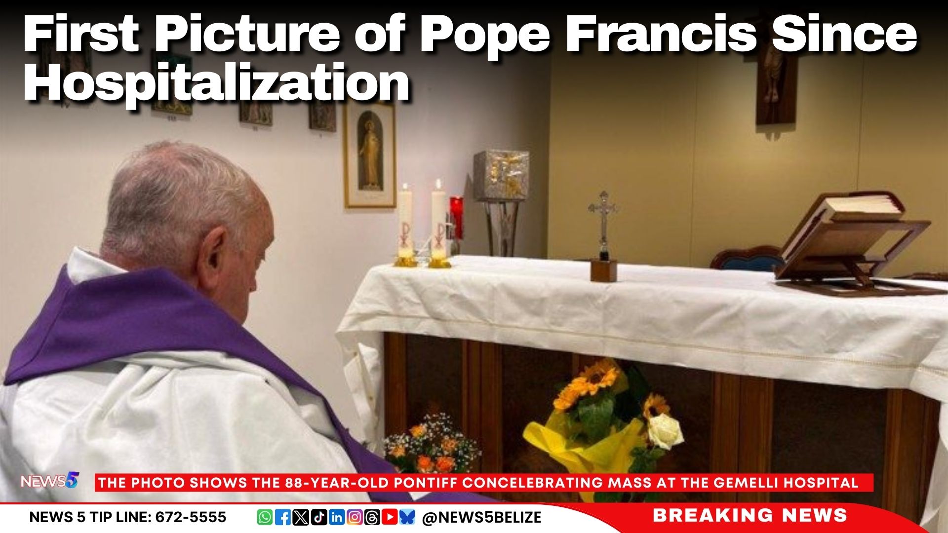 First Picture of Pope Francis Since Hospitalization