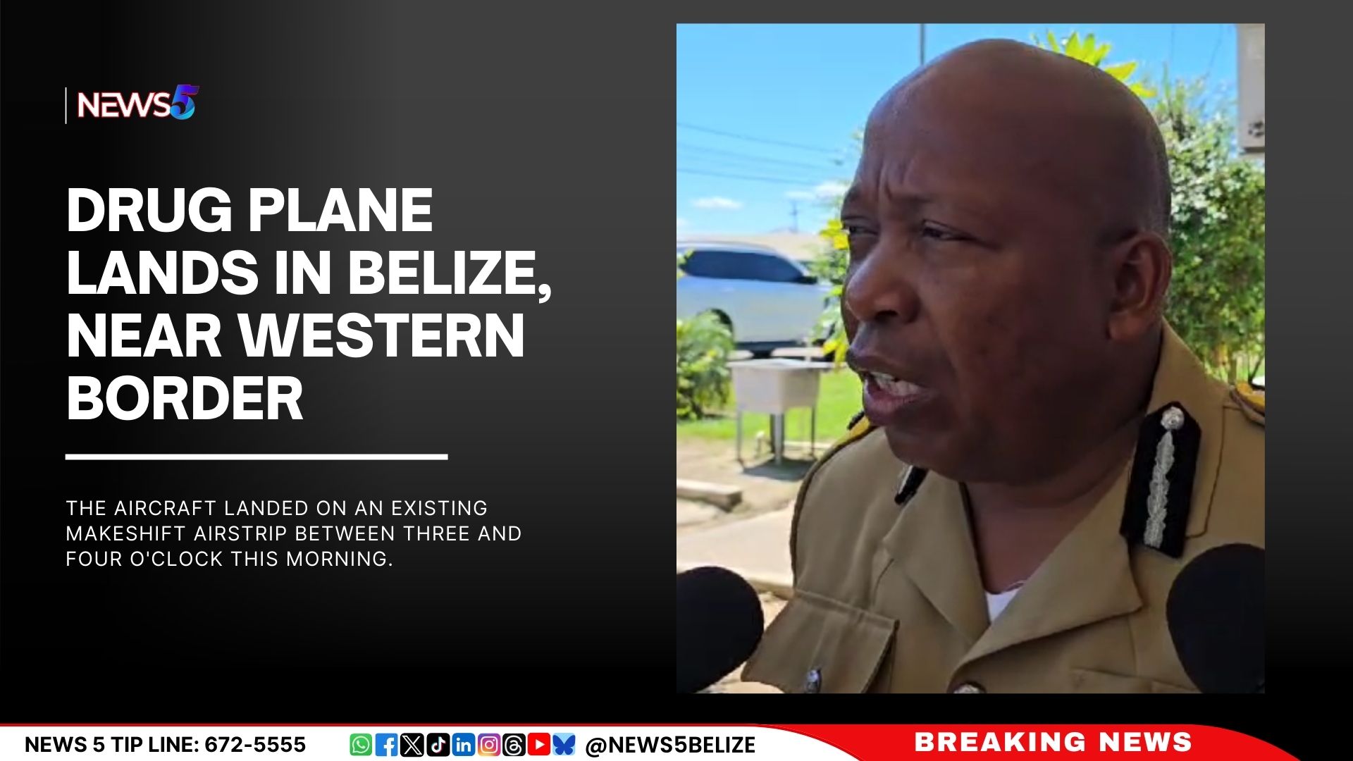 Drug Plane Lands in Belize, Near Western Border