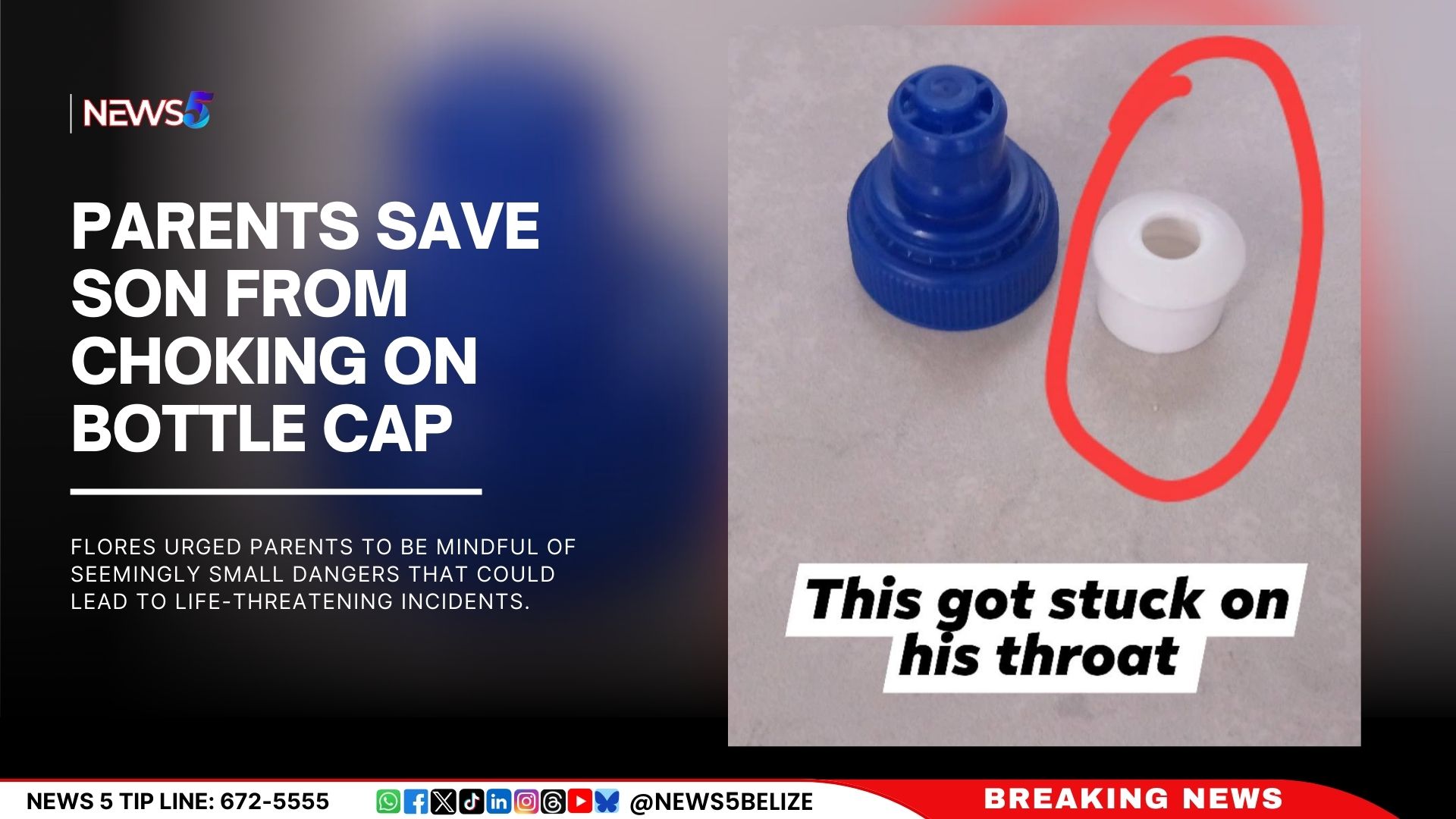 Parents Save Son from Choking on Bottle Cap