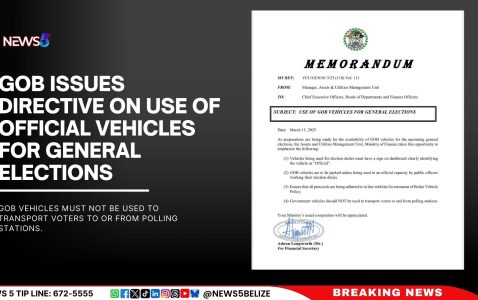 GOB Issues Directive on Use of Official Vehicles for General Elections