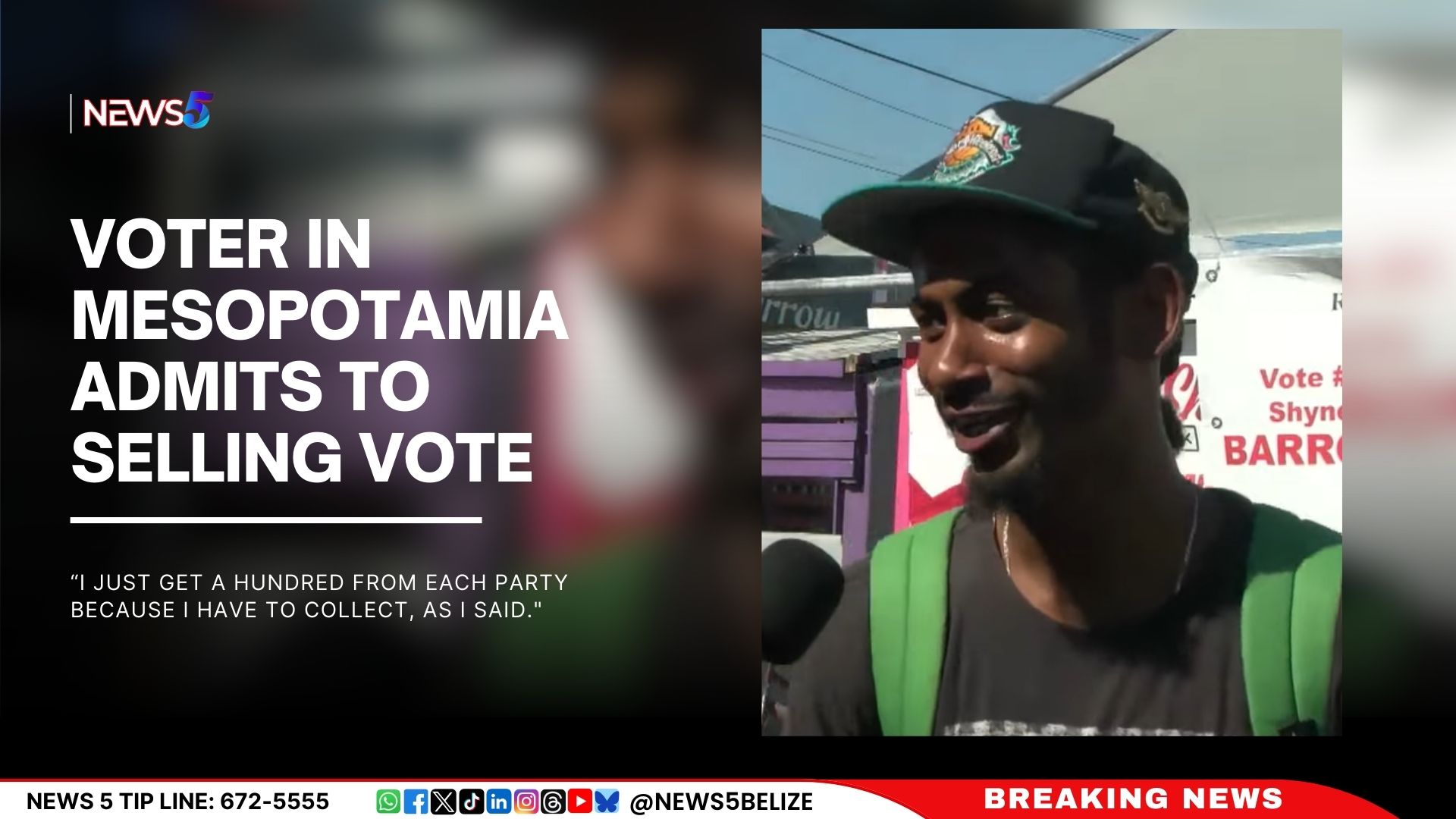 Voter in Mesopotamia Admits to Selling Vote